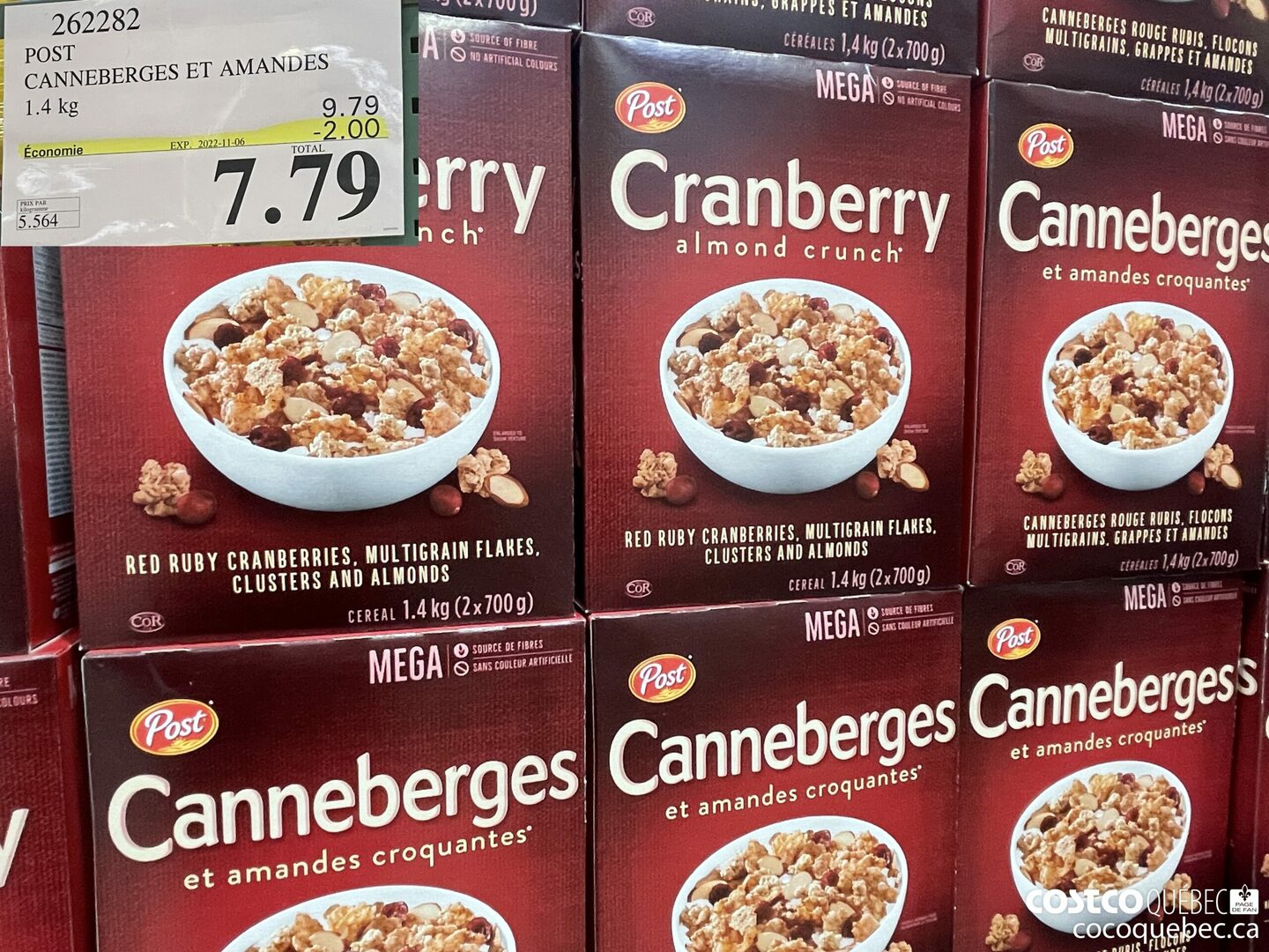 262282 CANNBERGES ET AMANDES ($2.00 INSTANT SAVINGS EXPIRES ON 2022-11-06) $7.79