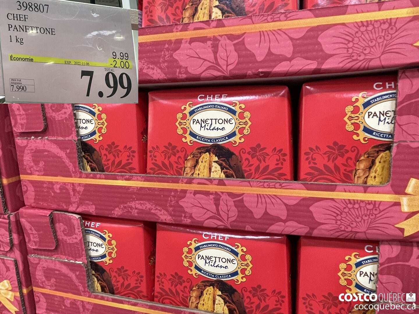 398807 CHEF PANETTONE | kG ($2.00 INSTANT SAVINGS EXPIRES ON 2022-11-06) $7.99