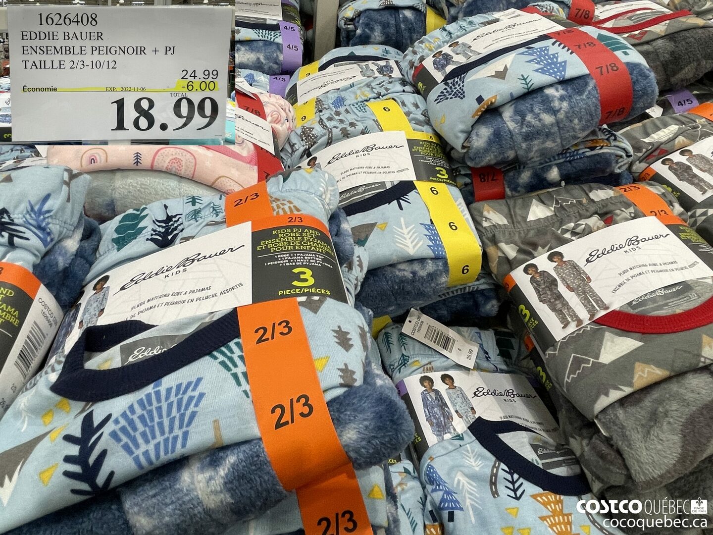 1626408 EDDIE BAUER ENSEMBLE PEIGNOIR + PJ TAILLE 2/3-10/12  ($6.00 INSTANT SAVINGS EXPIRES ON 2022-11-06) $18.99