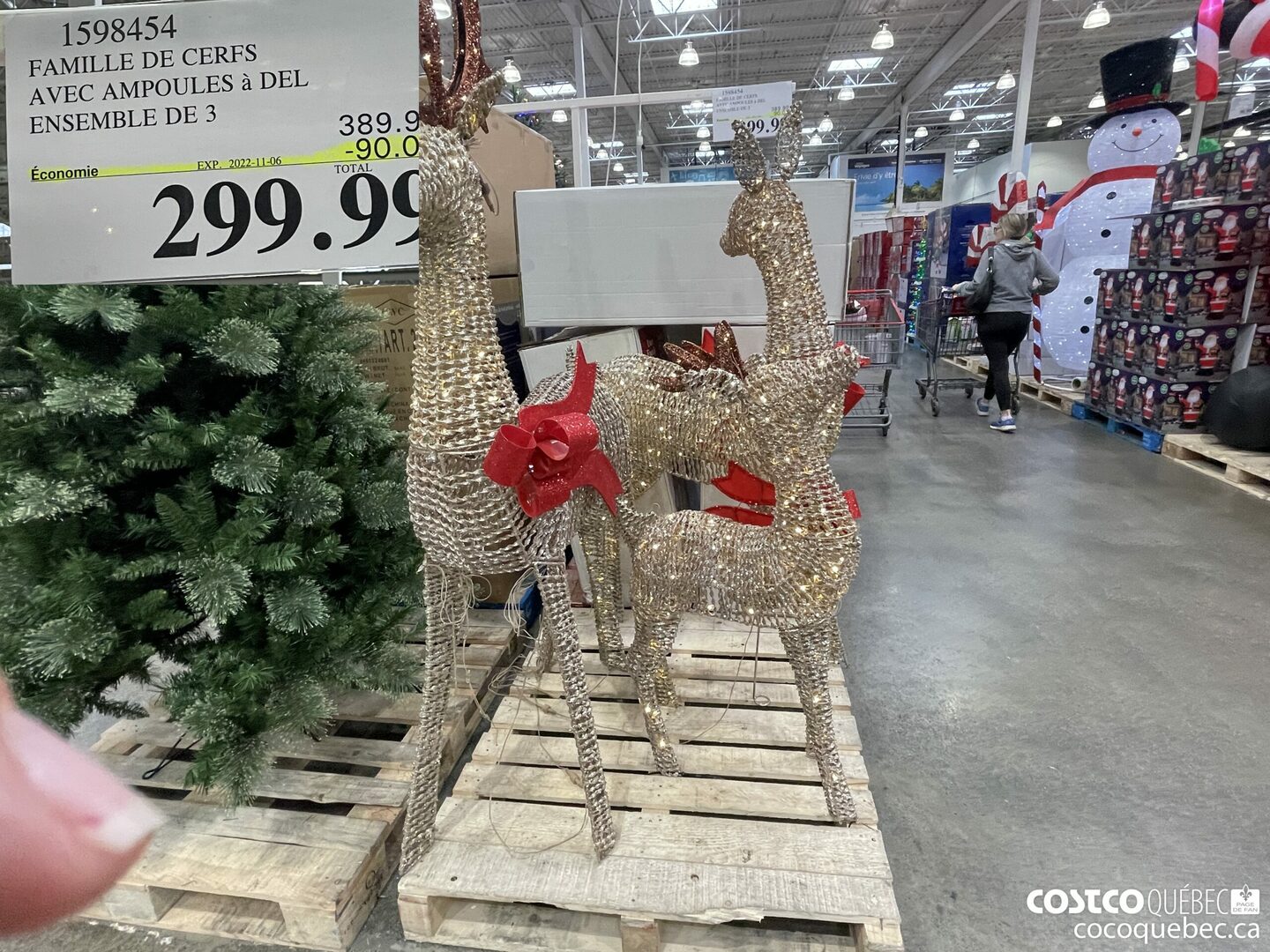 1598454 FAMILLE DE CERFS AVEC AMPOULES a DEL ENSEMBLE DE 3 ($90.00 INSTANT SAVINGS EXPIRES ON 2022-11-06) $299.99