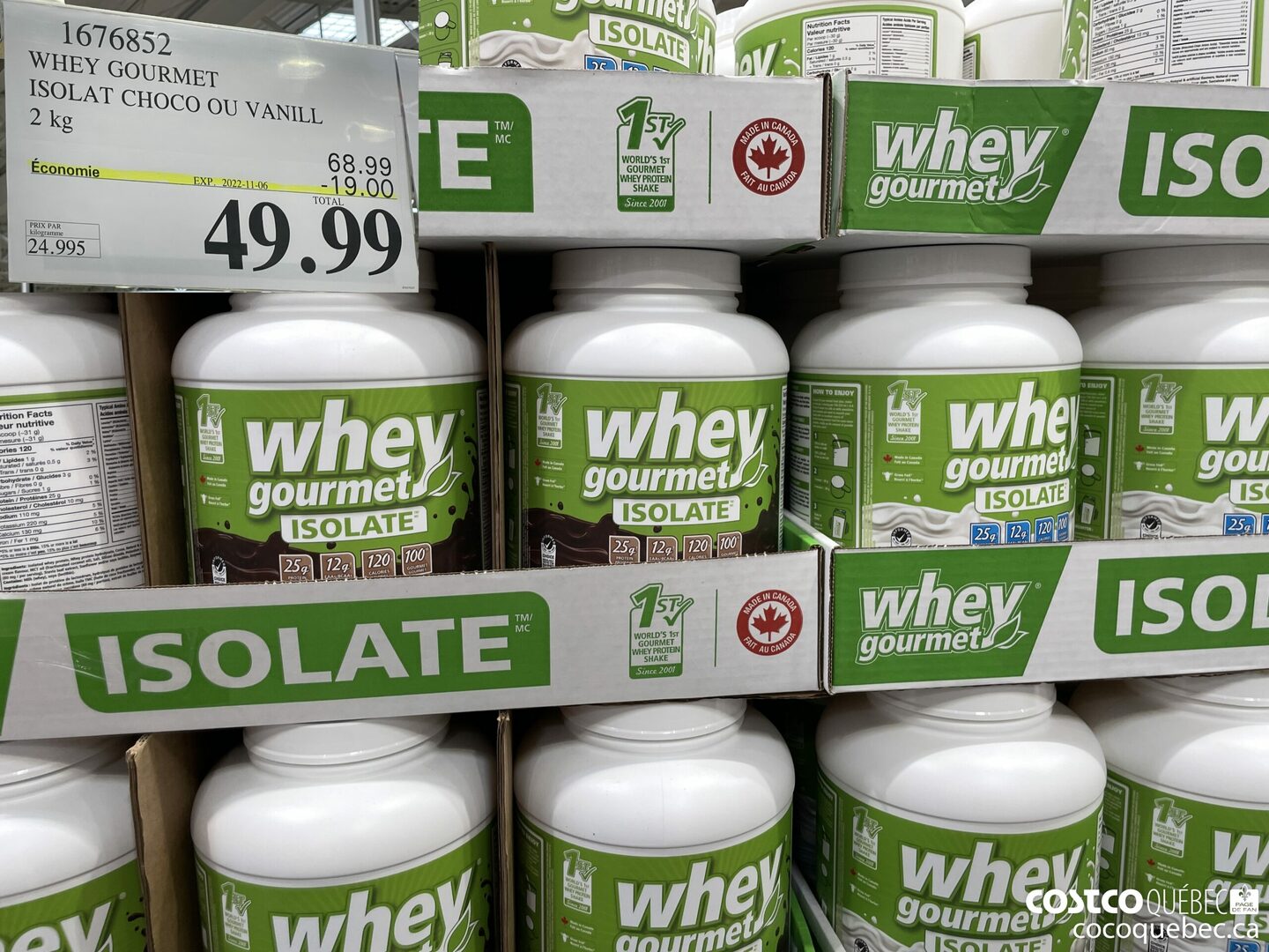 1676852 HEY GOURMRT ISOLAT CHOCO OV VANILL 2 KG ($19.00 INSTANT SAVINGS EXPIRES ON 2022-11-06) $49.99