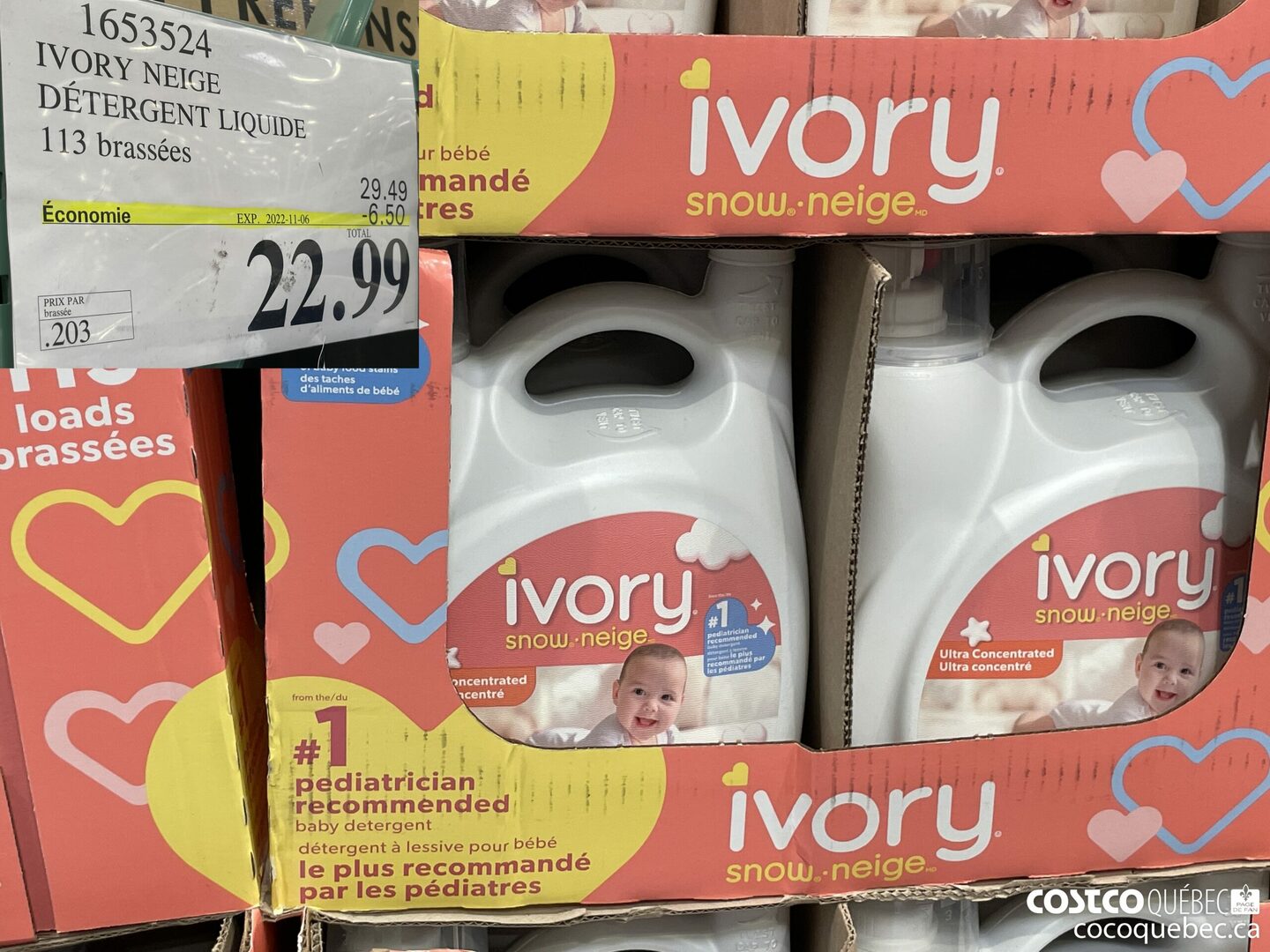 1653524 IVORY DETERGENT LIQUIDE ($6.50 INSTANT SAVINGS EXPIRES ON 2022-11-06) $22.99