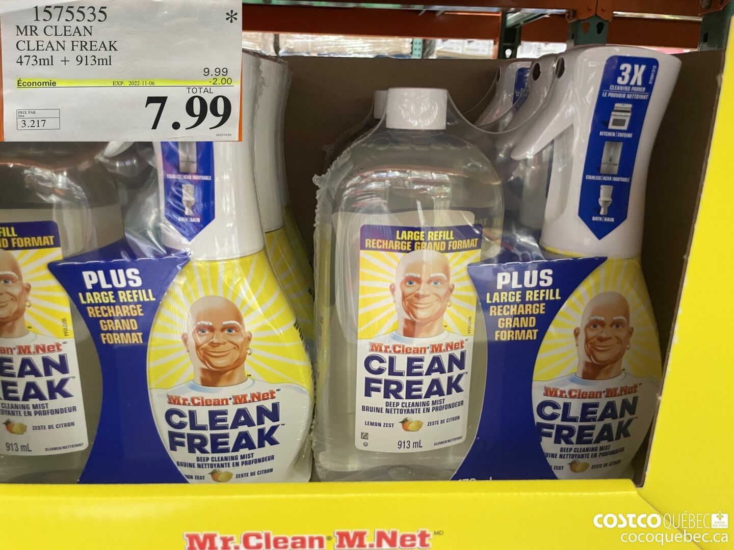 1575535 MR CLEAN CLEAN FREAK 473ml + 913ml ($2.00 INSTANT SAVINGS EXPIRES ON 2022-11-06) $7.99