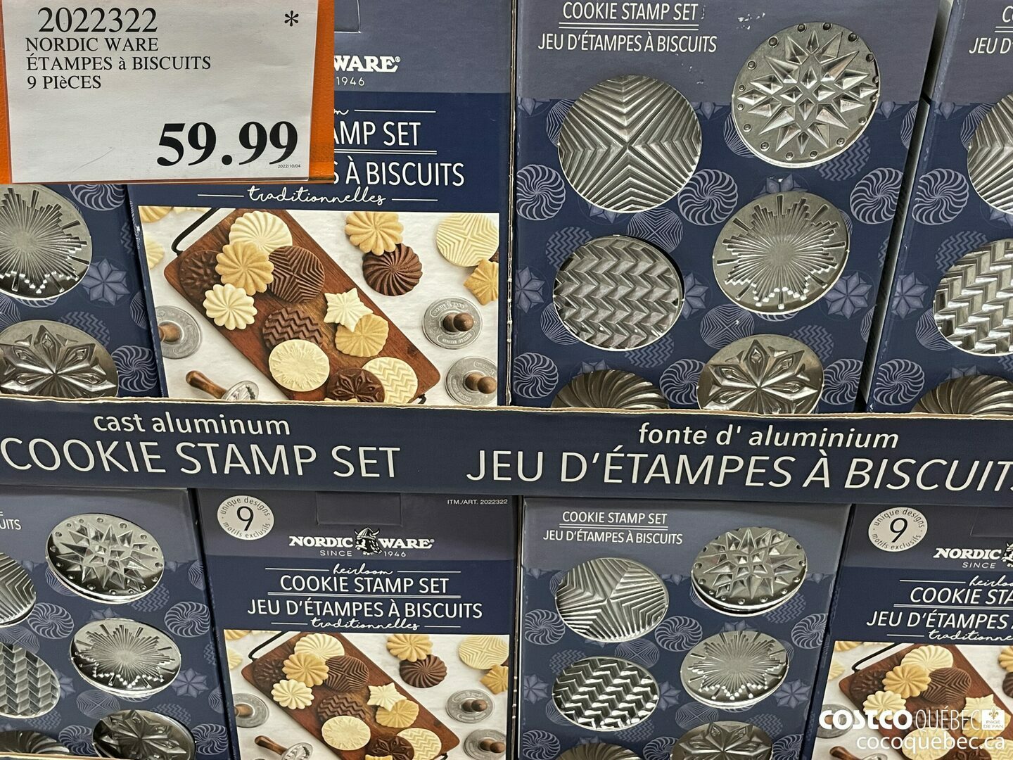 2022322 NORDIC WARE ETAMPES a BISCUITS 9 PIECES $59.99