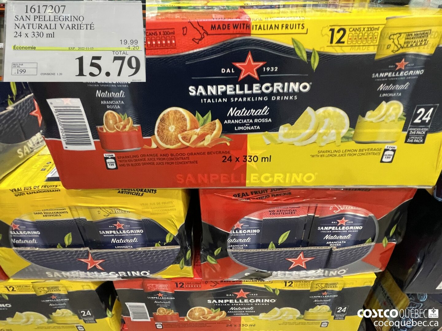 1617207 SAN PELLEGRINO . NATURALI VARIETE ($4.20 INSTANT SAVINGS EXPIRES ON 2022-11-13) $15.79