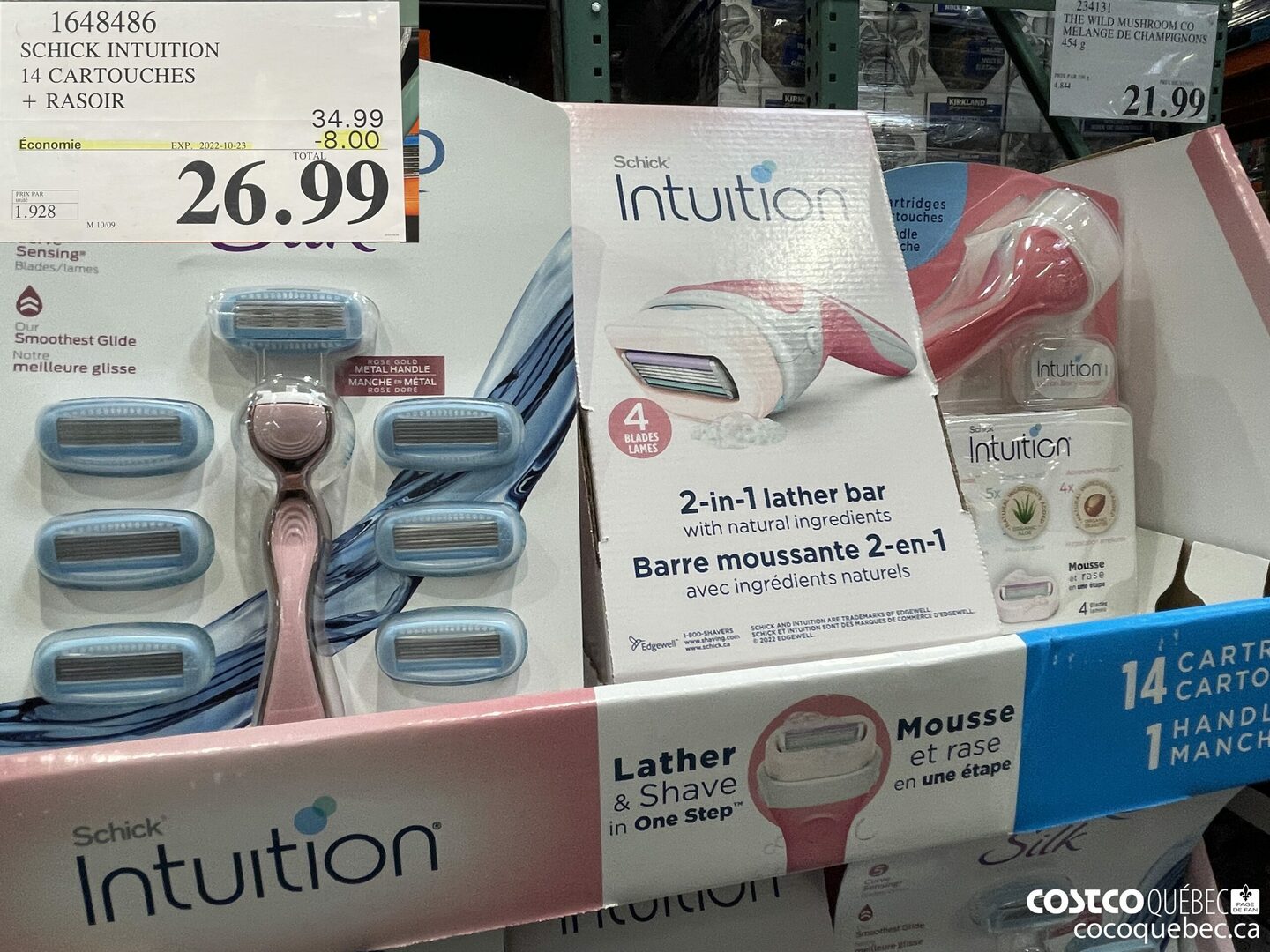 16484386 SCHICK INTUITION 14 CARTOUCHES + RASOIR ($8.00 INSTANT SAVINGS EXPIRES ON 2022-11-23) $26.99