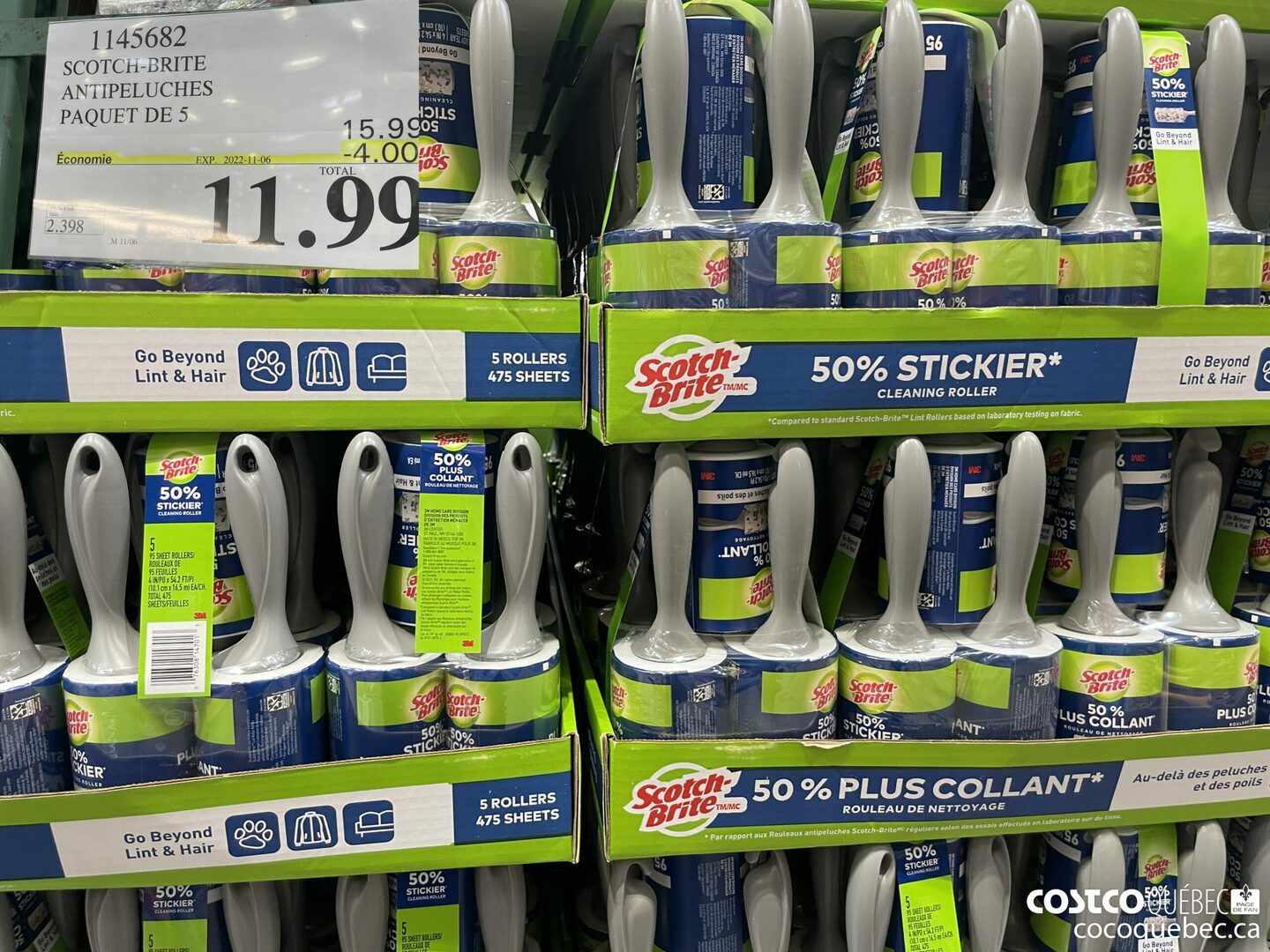 1145682 SCOTCH-BRITE ANTIPELUCHES PAQUET DE 5  ($4.00 INSTANT SAVINGS EXPIRES ON 2022-11-06) $11.99