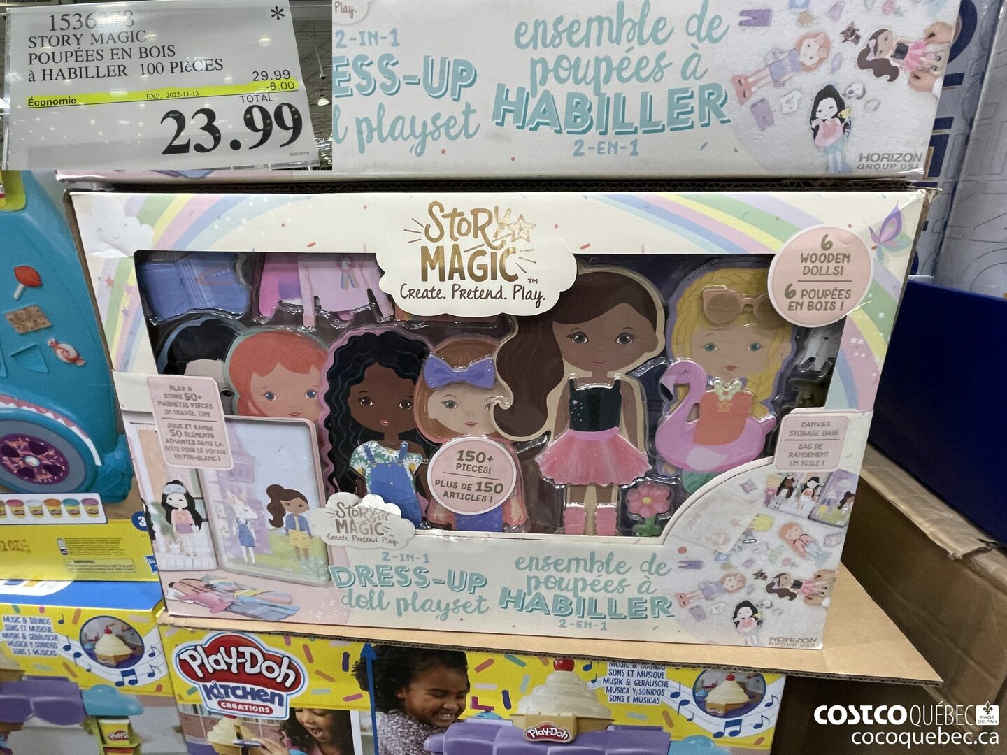 1536373 STORY MAGIC POQUPEES EN BOIS A HABILLER 100 PIECES   ($6.00 INSTANT SAVINGS EXPIRES ON 2022-11-13) $23.99