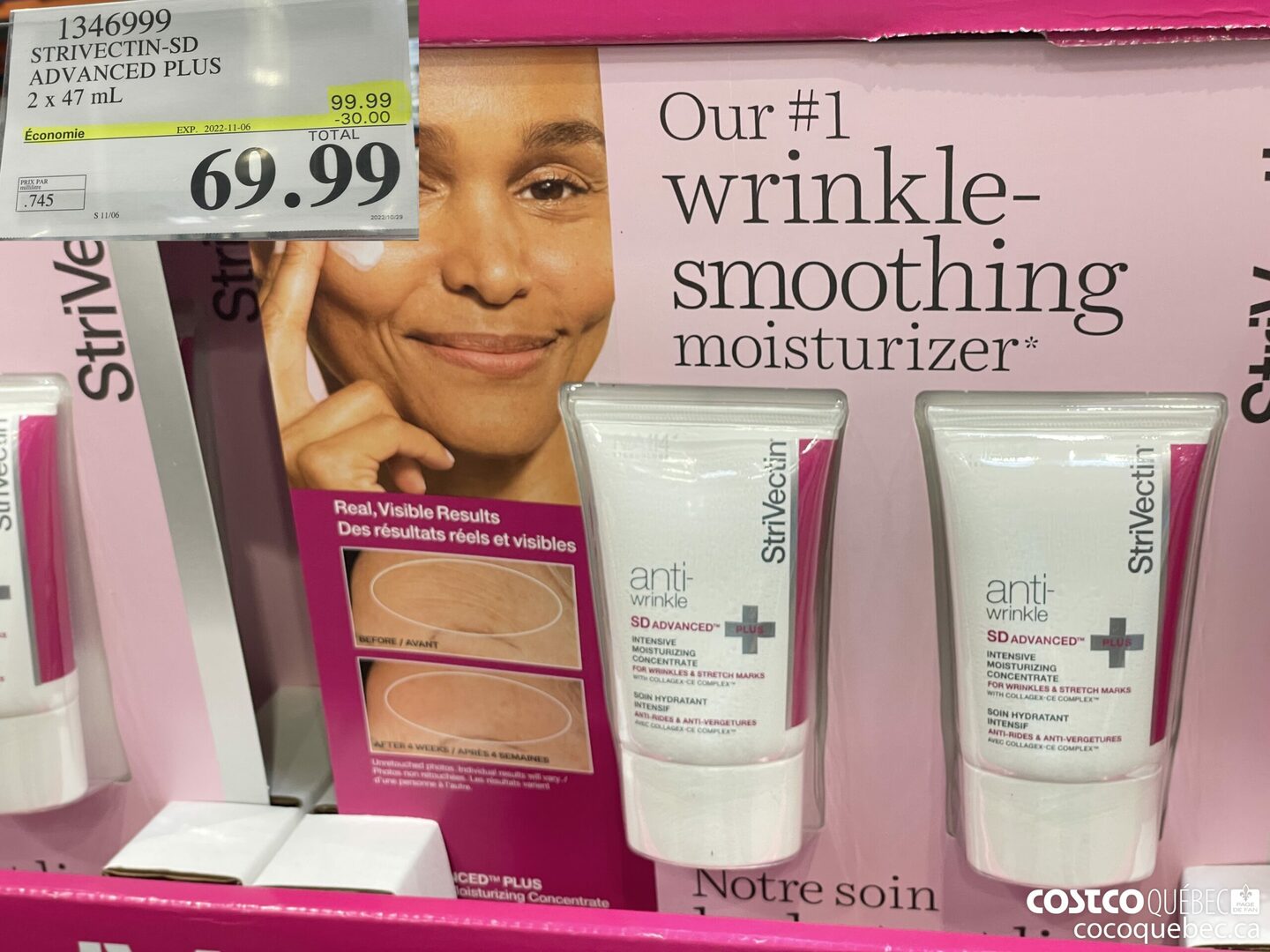 1346999 STRIVECTIN-SD ADVANCED PLUS . 2 x 47 mL Economie S 11/06  ($30.00 INSTANT SAVINGS EXPIRES ON 2022-11-06) $69.99
