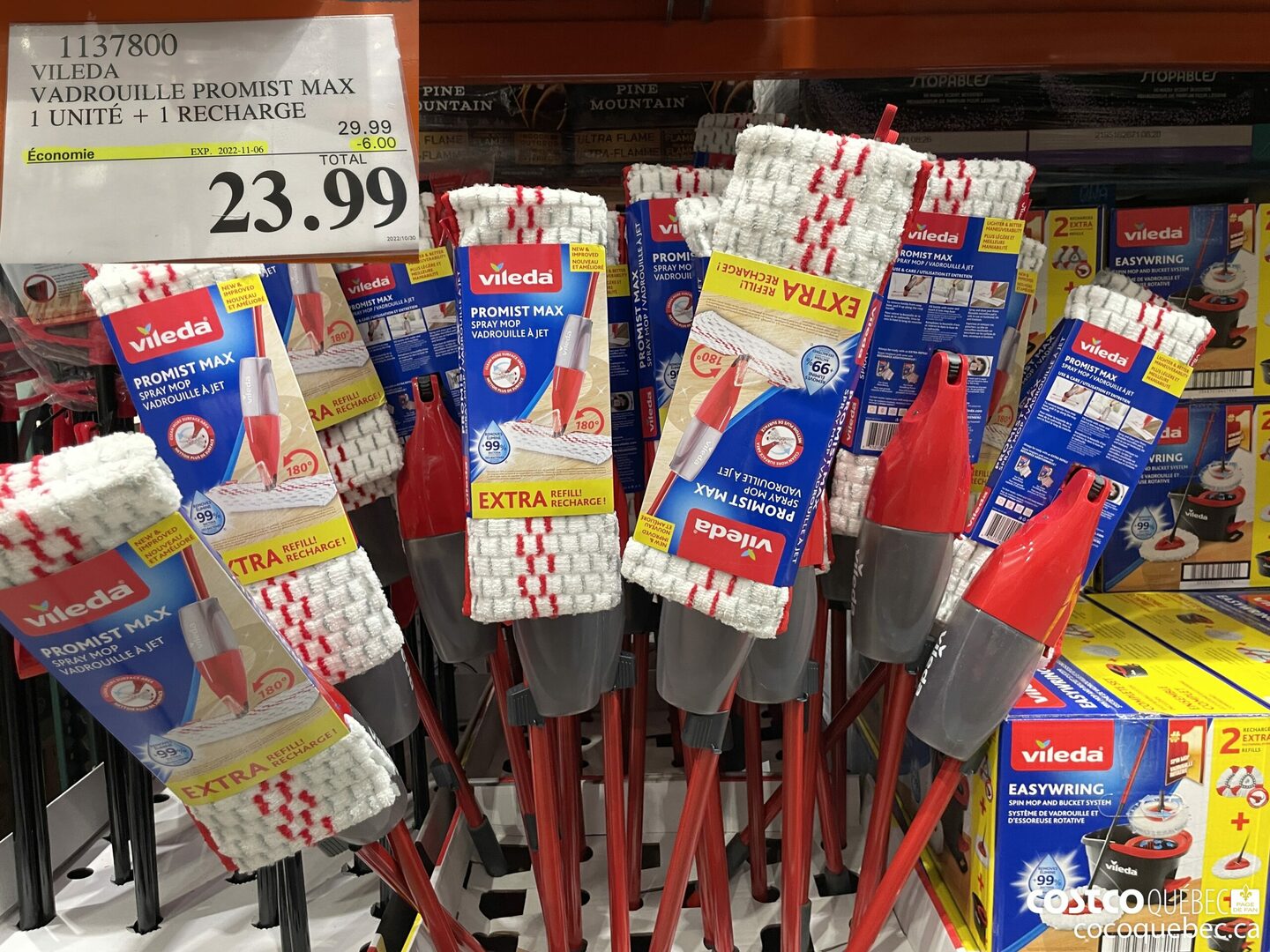 11137800 VILEDA VADROUILLE PROMIST MAX 1 UNITE + 1 RECHARGE  ($6.00 INSTANT SAVINGS EXPIRES ON 2022-11-06) $23.99