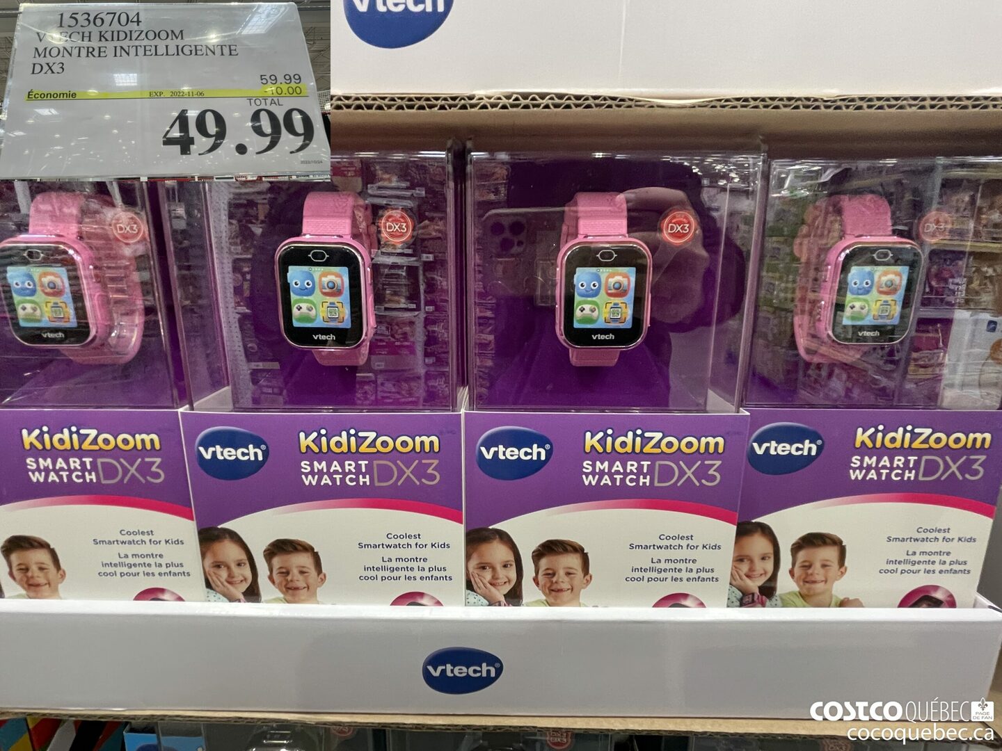 1536704 VTECH KIDIZOOM MONTRE INTELLIGENTE ($10.00 INSTANT SAVINGS EXPIRES ON 2022-11-06) $49.99
