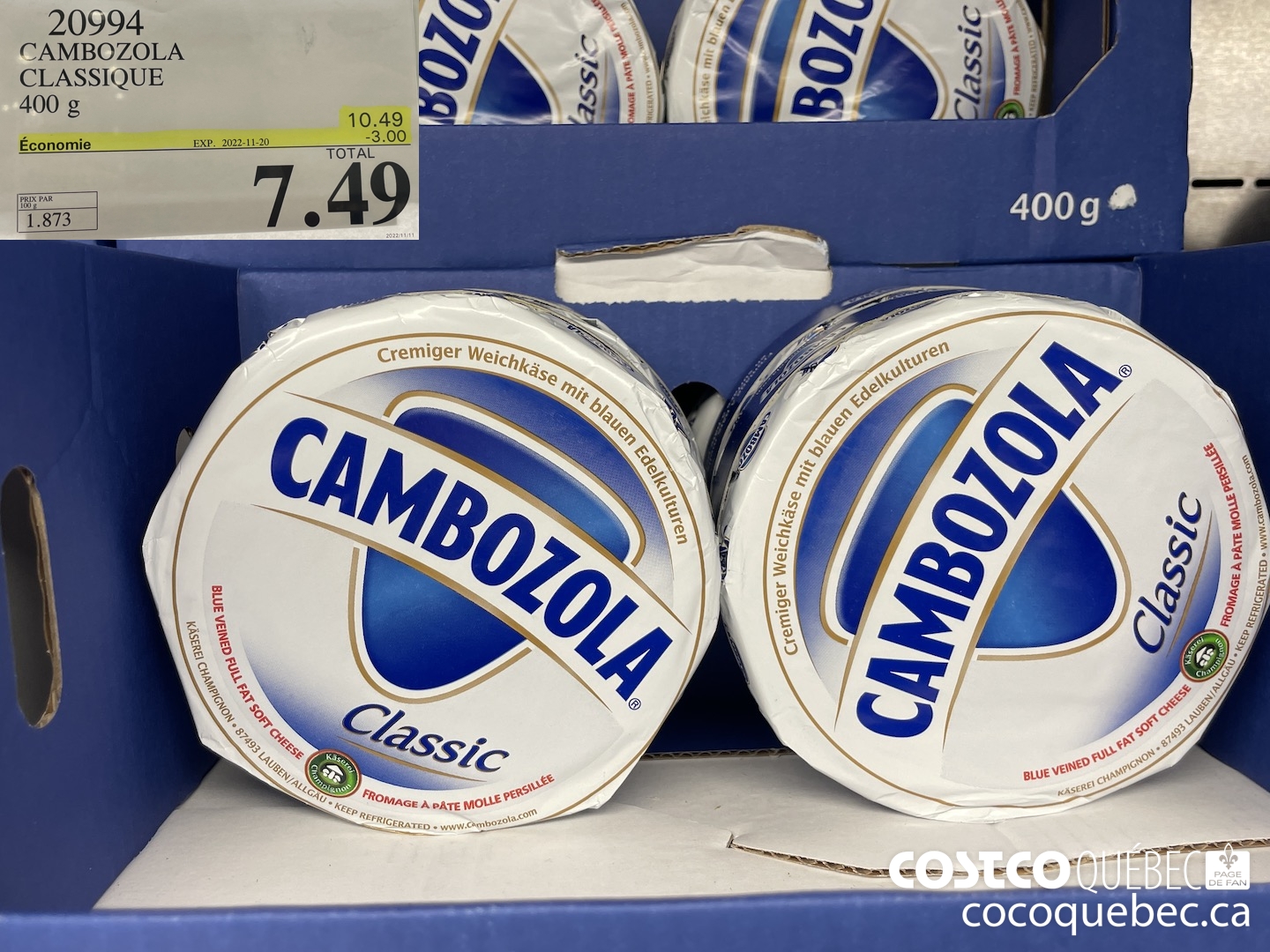 20994 CAMBOZOLA CLASSIQUE ($3.00 INSTANT SAVINGS EXPIRES ON 2022-11-20) $7.49