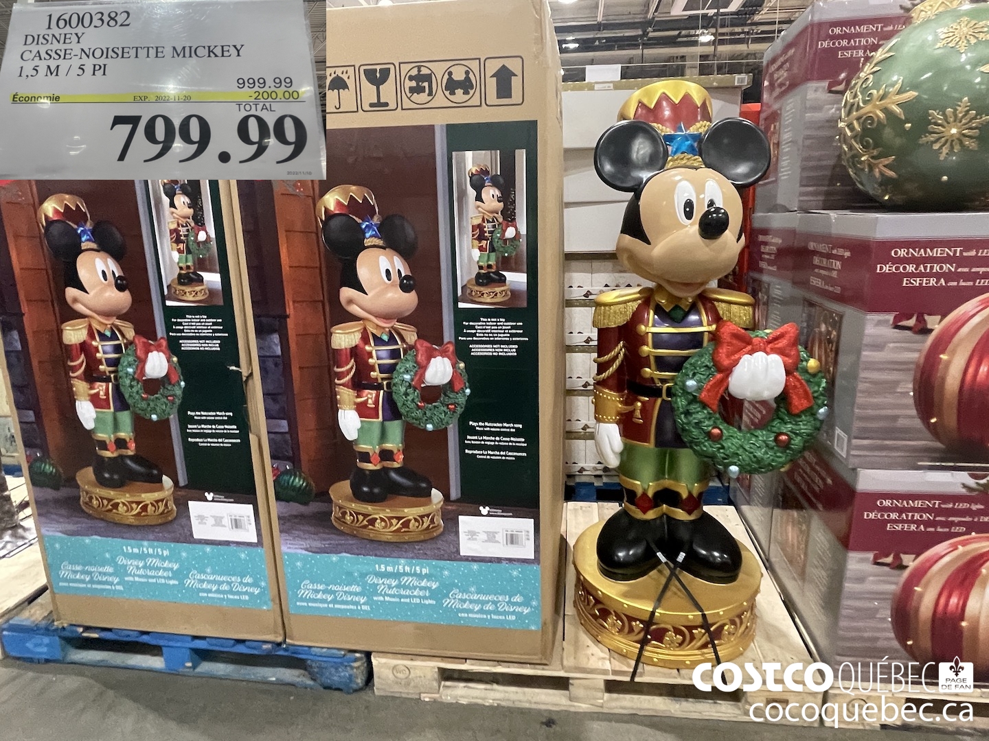 1600382 DISNEY CASSE-NOISETTE MICKEY  ($200.00 INSTANT SAVINGS EXPIRES ON 2022-11-20) $799.99