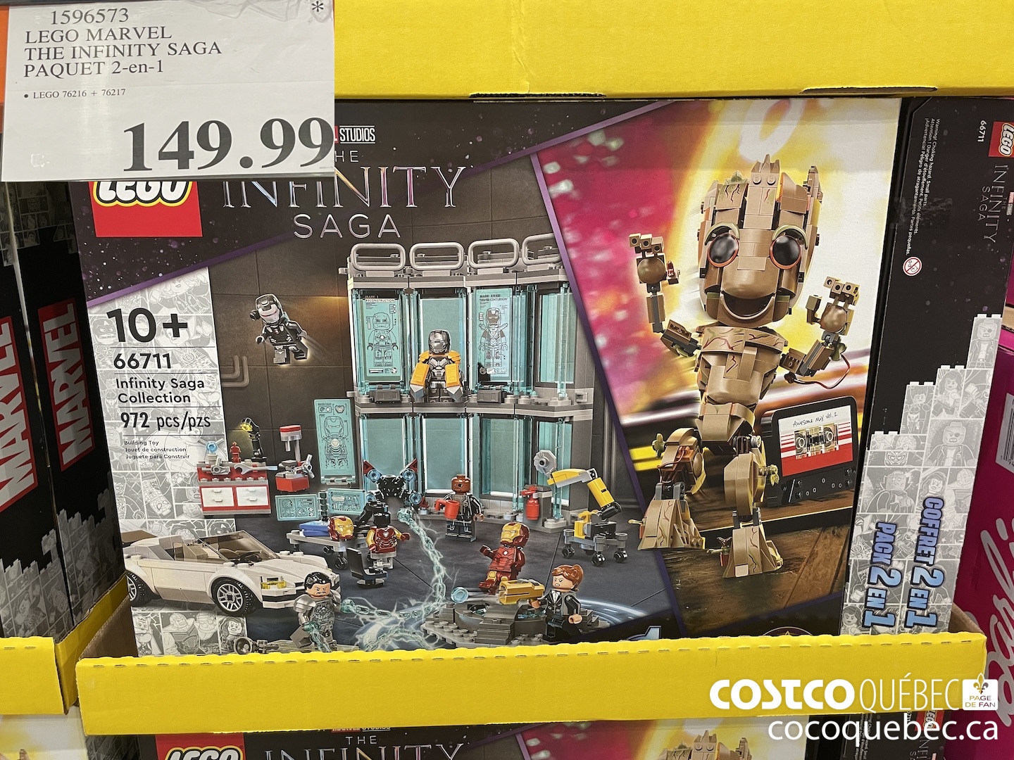 1596573 LEGO MARVEL THE INFINITY SAGA PAQUET 2-en-1  $149.99