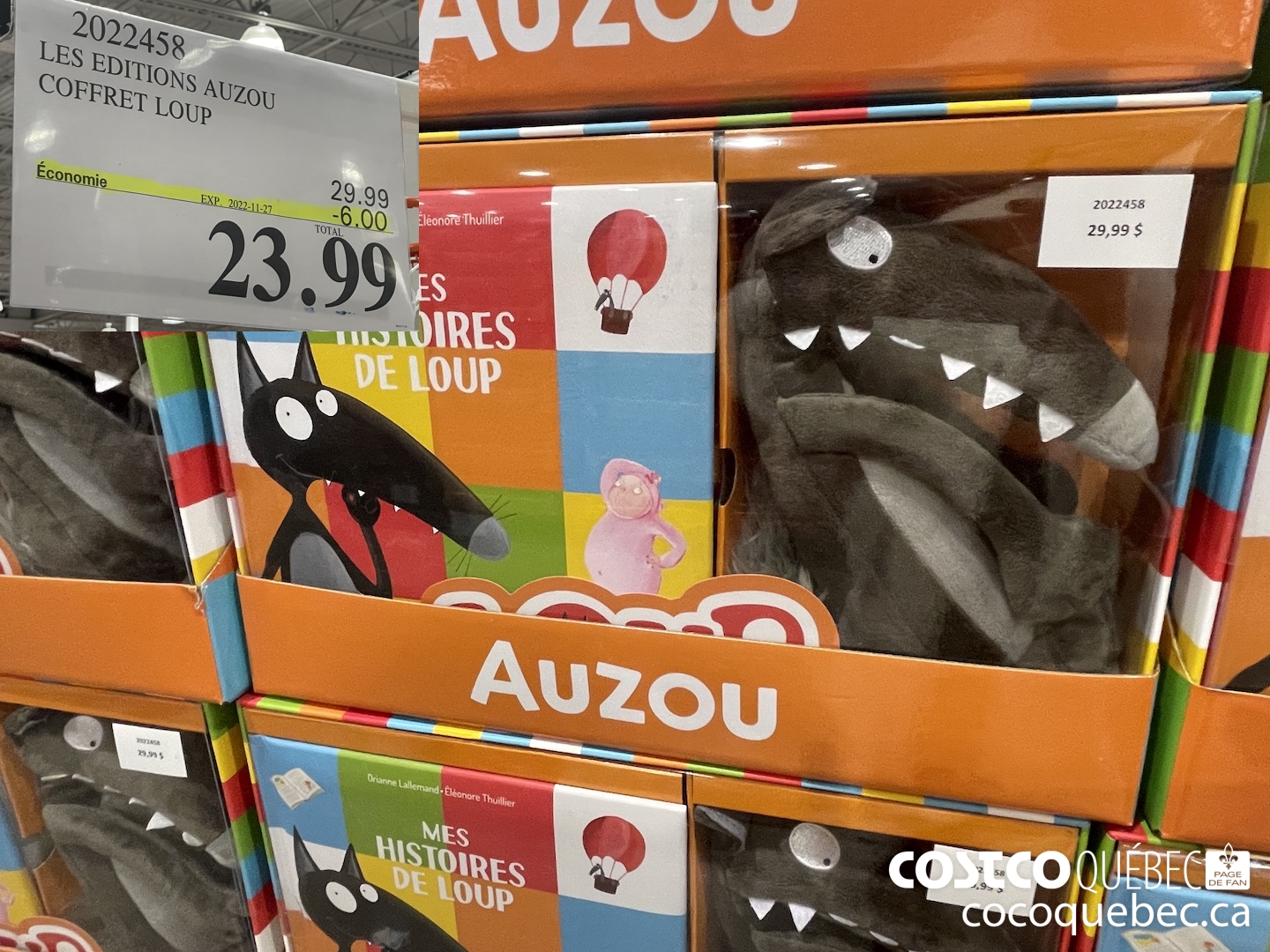 22022458 LES EDITIONS AUZOU COFFRET LOUP ($6.00 INSTANT SAVINGS EXPIRES ON 2022-11-27) $23.99