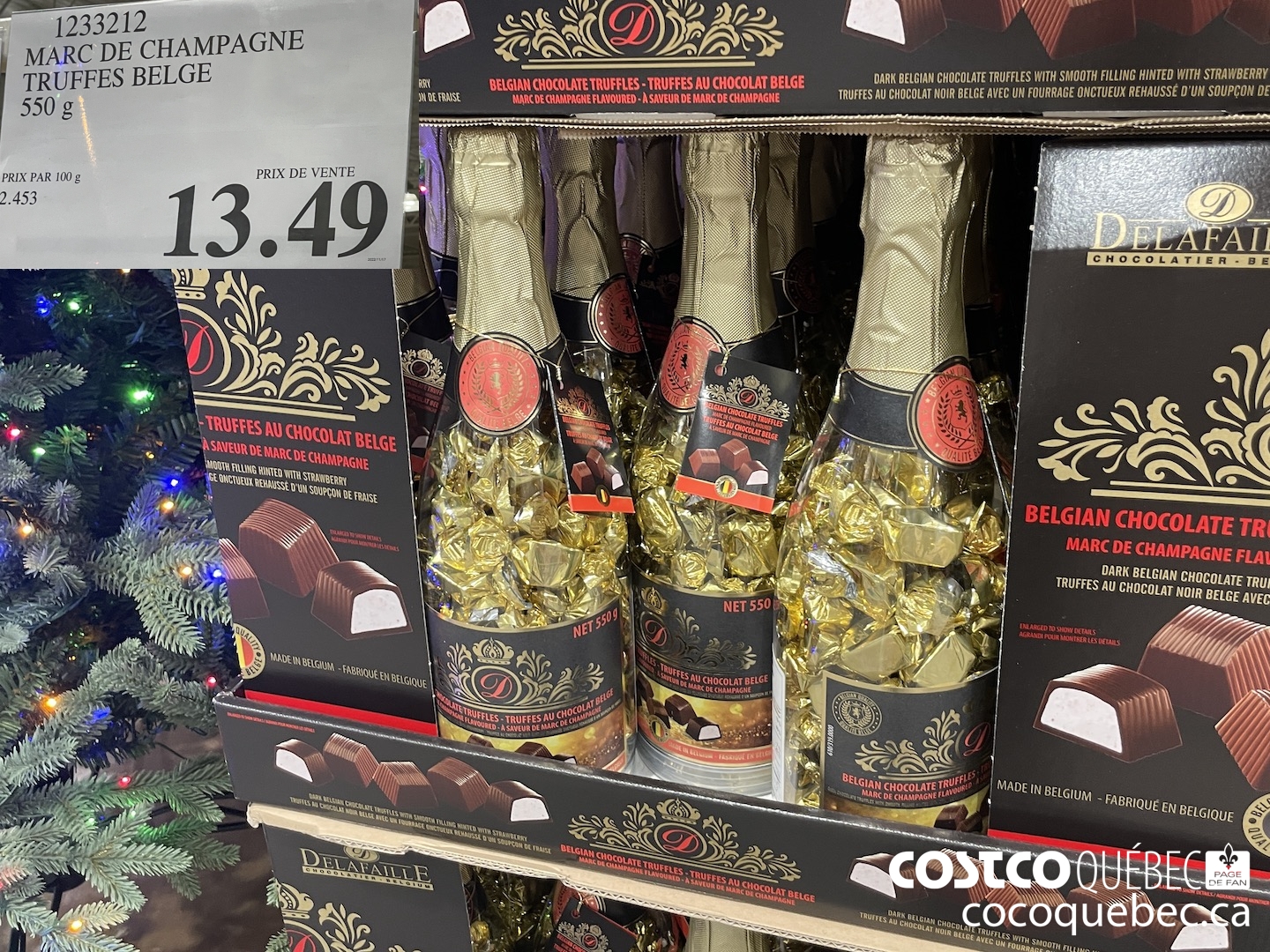 1233212 MARC DE CHAMPAGNE TRUFFES BELGE 550 g  $13.49