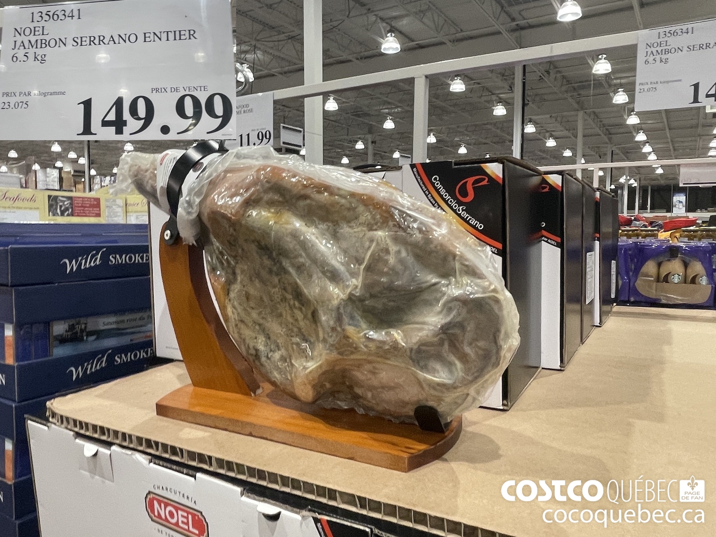 1356341 NOEL JAMBON SERRANO ENTIER 6.5 Kg  $149.99