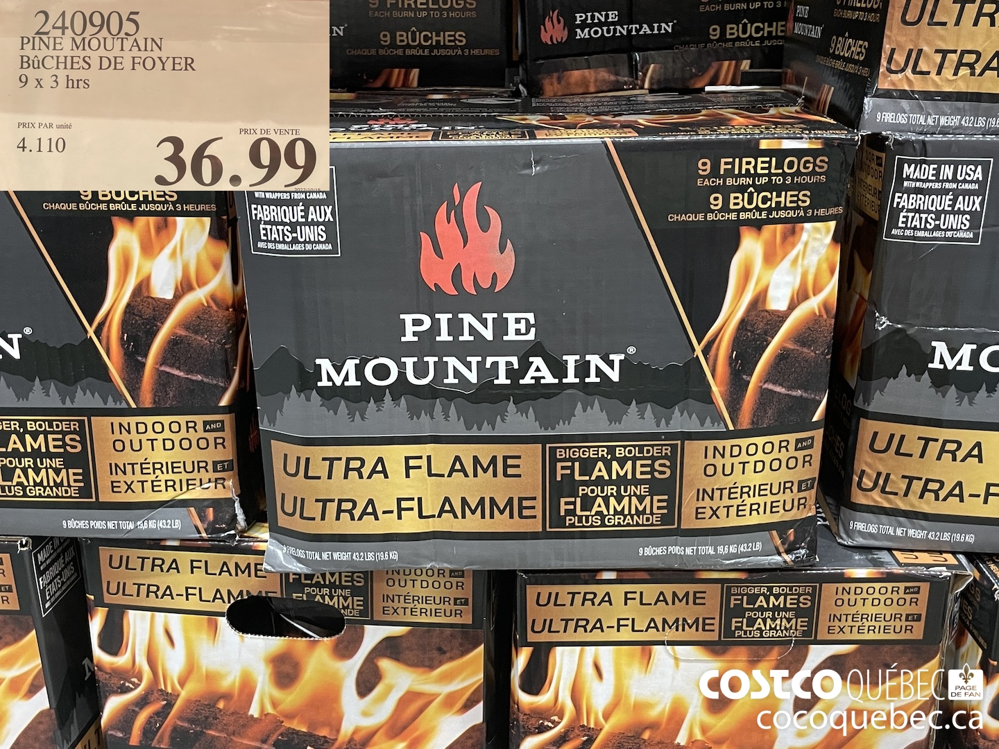 240905 PINE MOUTAIN BUCHES DE FOYER 9 x 3 hrs  $36.99