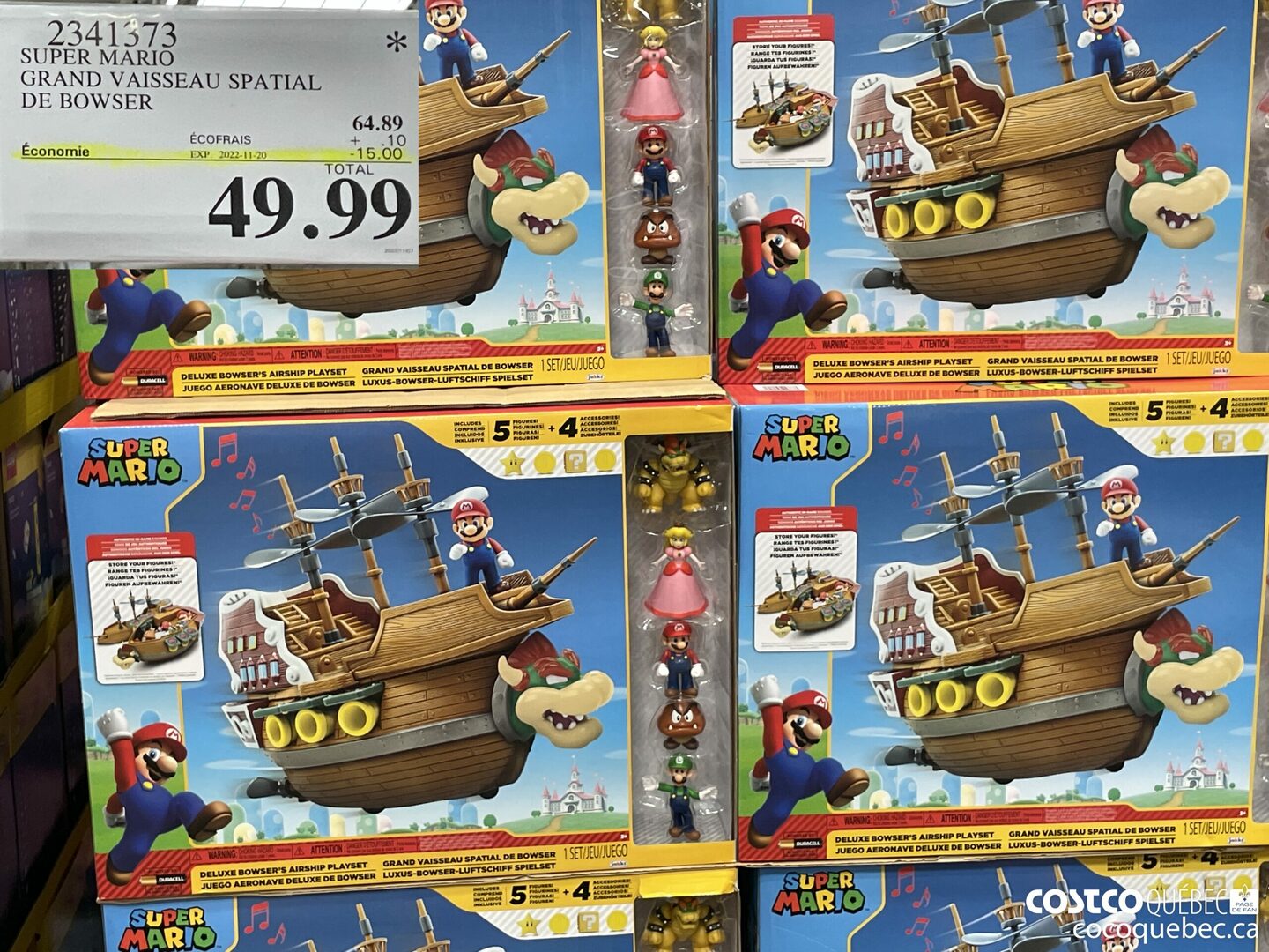 2341573 SUPER MARIO GRAND VAISSEAU SPATIAL DE BOWSER  ($15.00 INSTANT SAVINGS EXPIRES ON 2022-11-20) $49.99