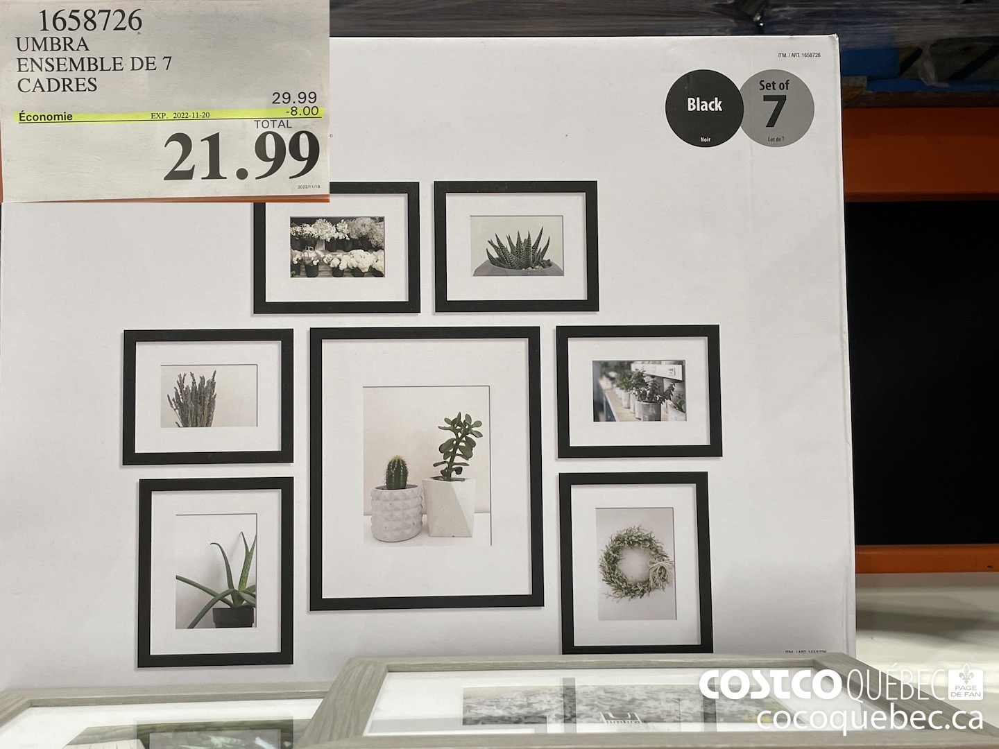 1658726 UMBRA ENSEMBLE DE 7 CADRES ($8.00 INSTANT SAVINGS EXPIRES ON 2022-11-20) $21.99