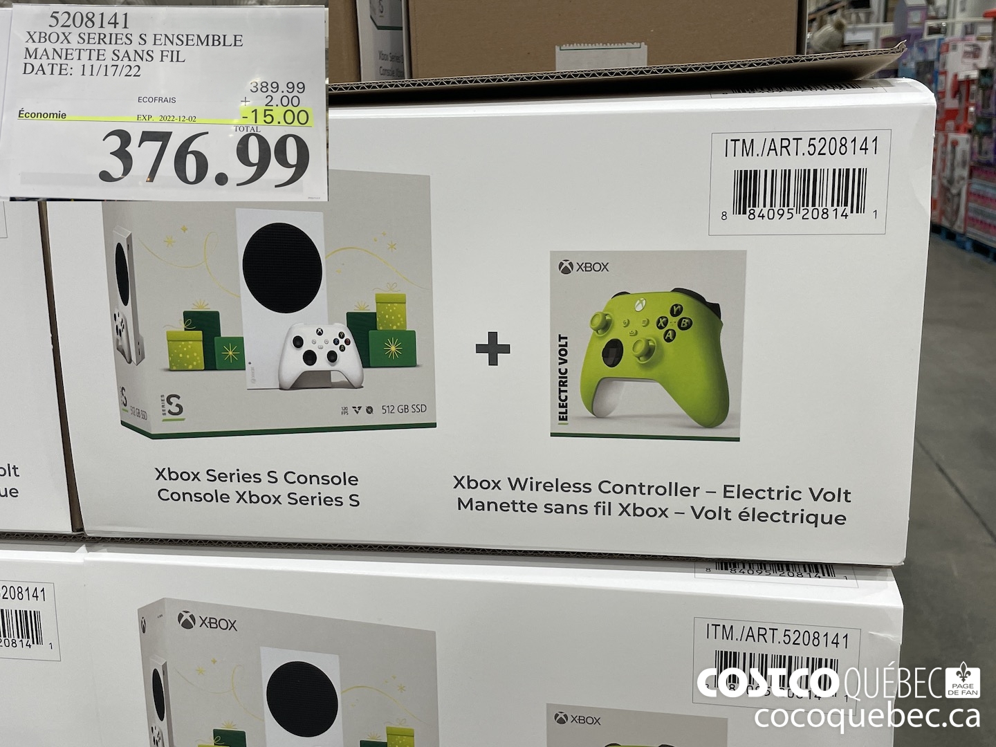 5208141 XBOX SERIES S ENSEMBLE MANETTE SANS FIL  ($15.00 INSTANT SAVINGS EXPIRES ON 2022-12-02) $376.99