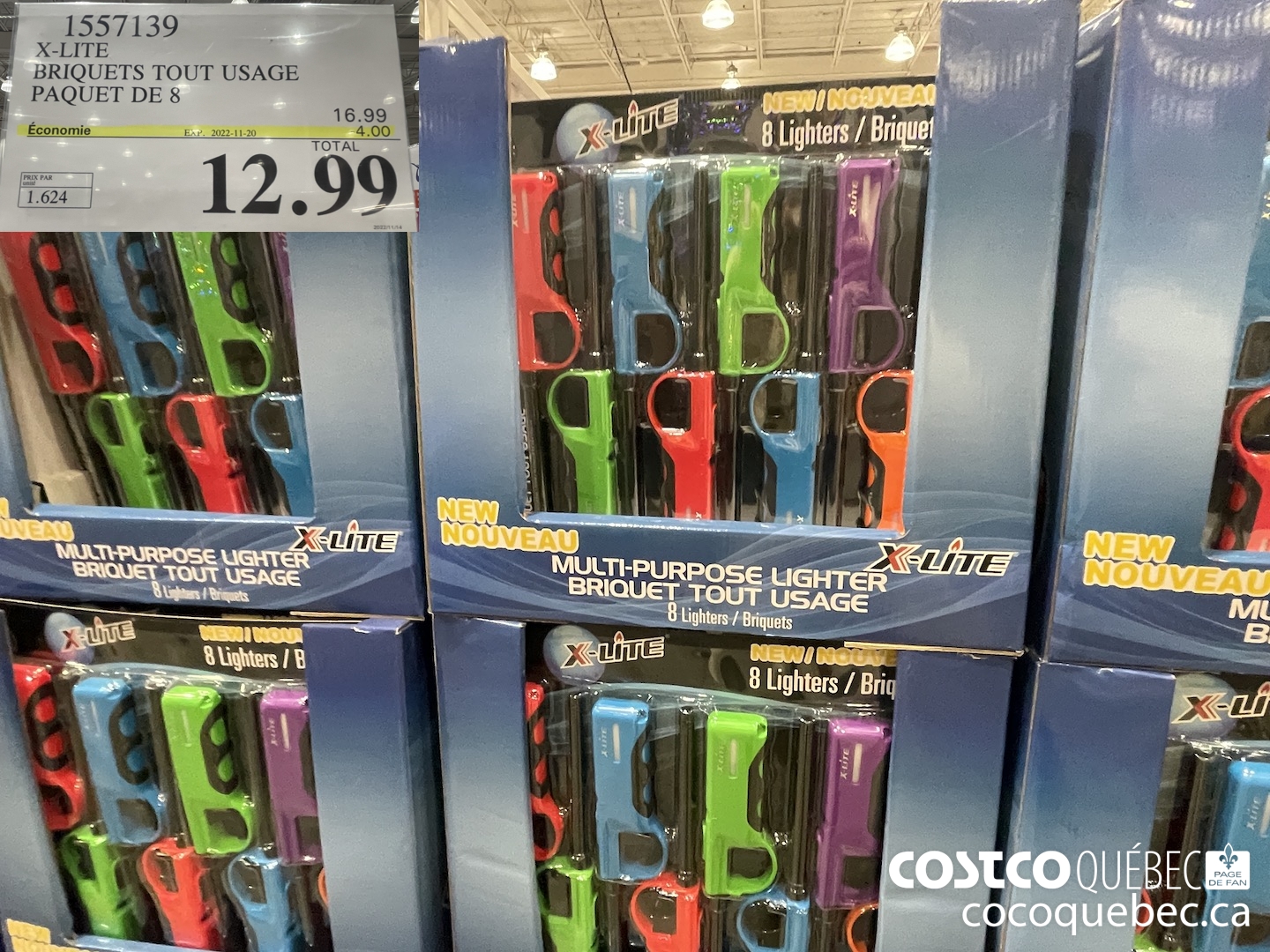 1557139 X-LITE BRIQUETS TOUT USAGE PAQUET DE 8 ($4.00 INSTANT SAVINGS EXPIRES ON 2022-11-20) $12.99