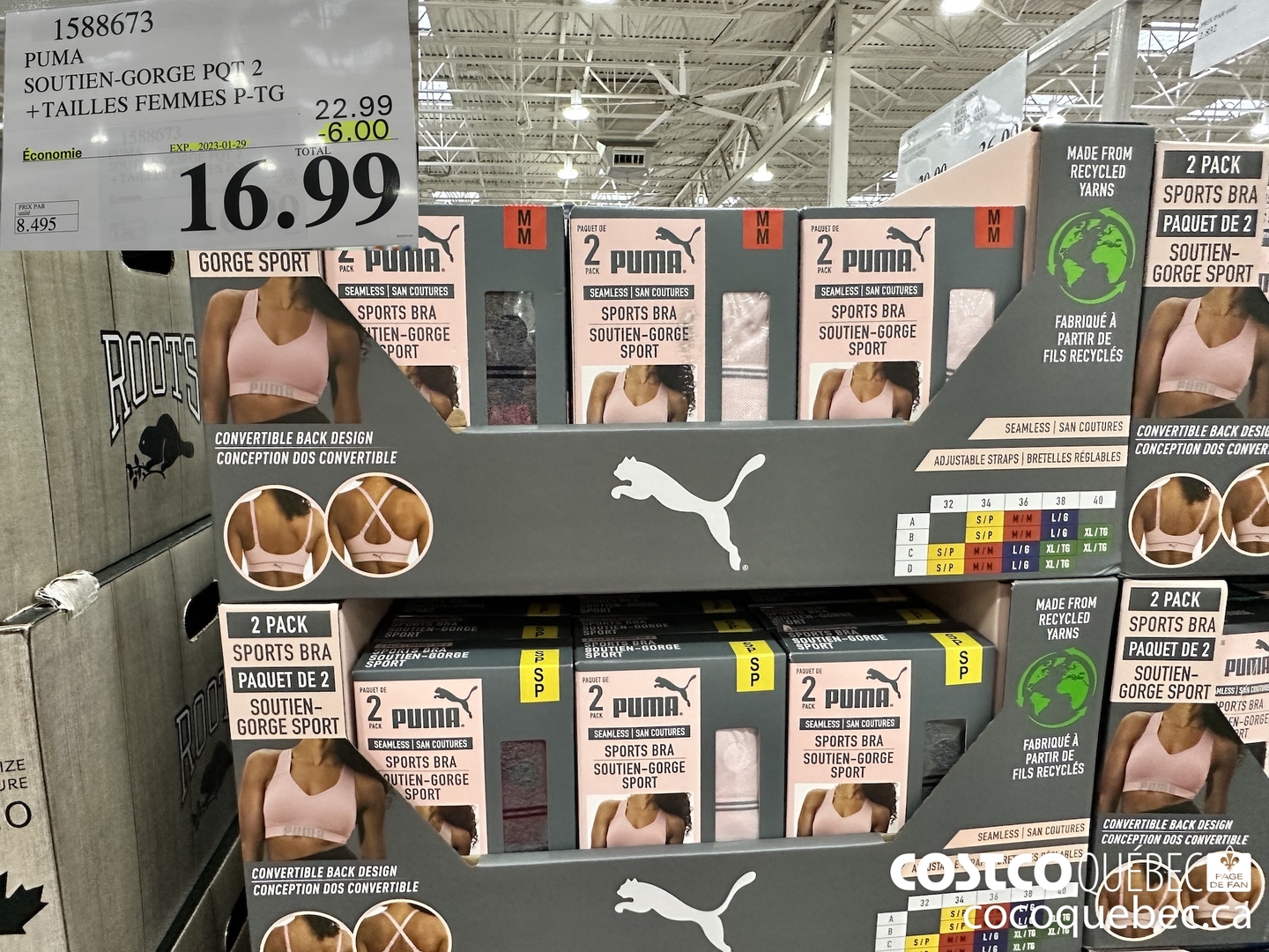 Puma Women's Convertible Sports Bra, 2-pack, Costco deals this week, Costco flyer