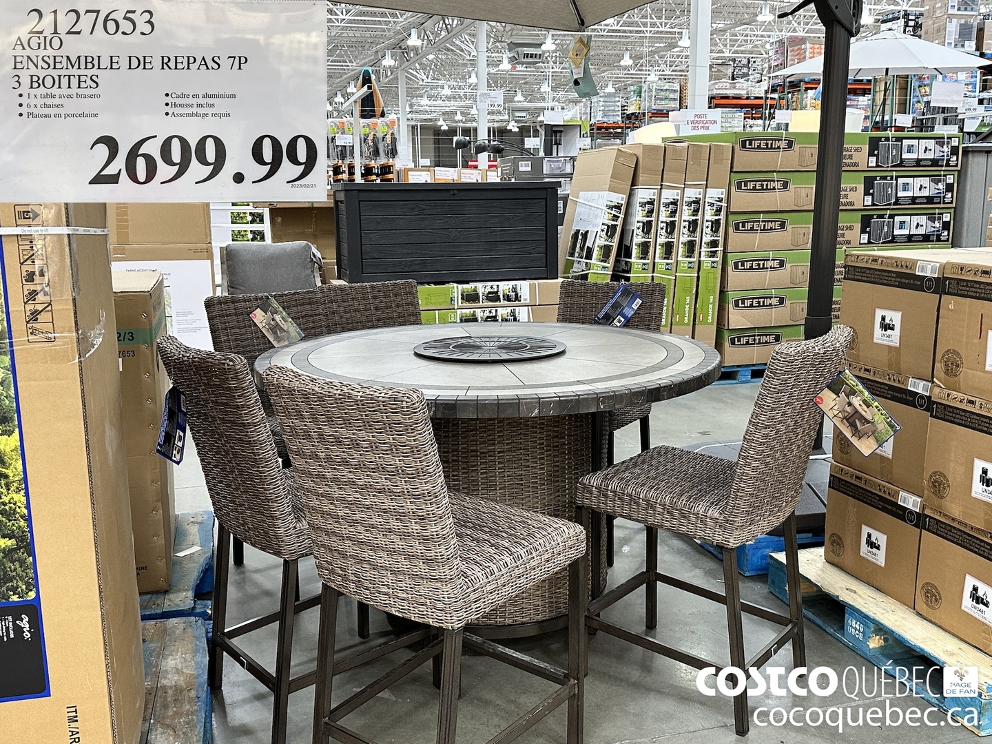 2127653 AGIO ENSEMBLE DE REPAS 7P 3 BOITES $2699.99