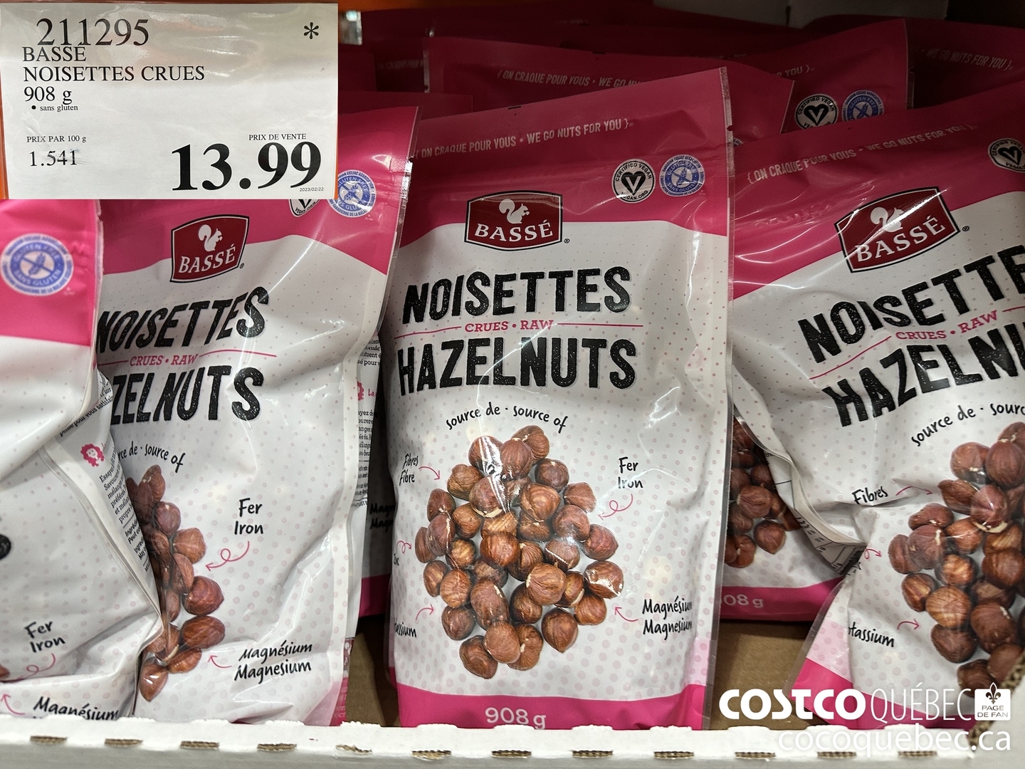 211295 BASSE NOISETTES CRUES  $13.99