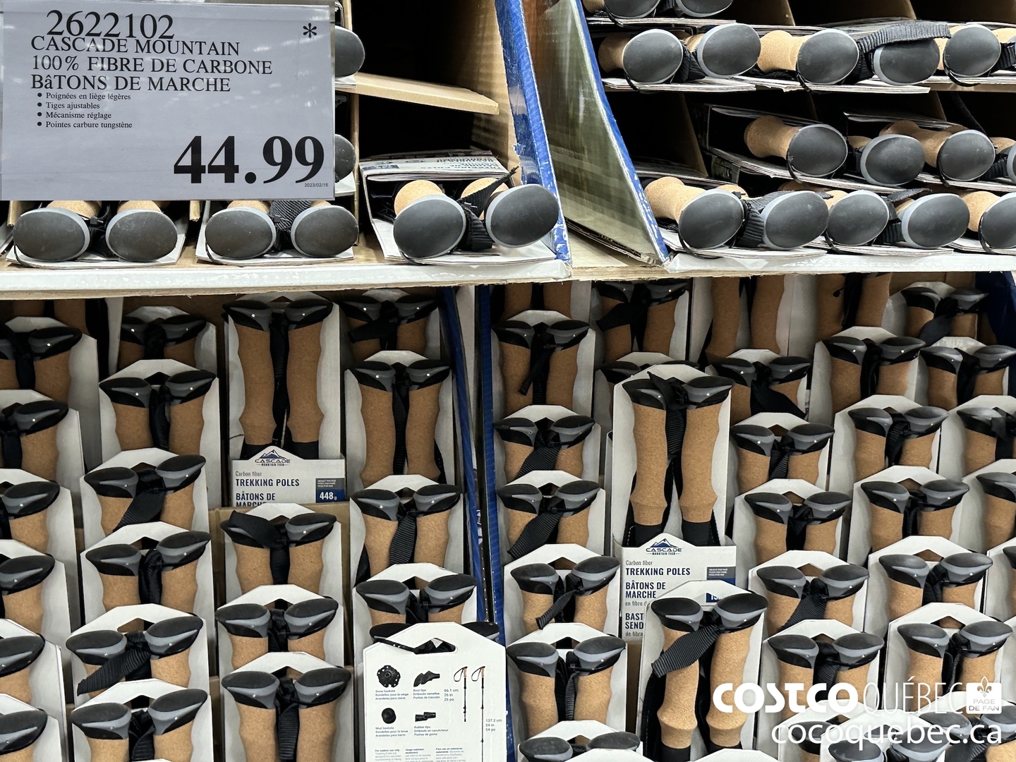 2622102 CASCADE MOUNTAIN 100% FIBRE DE CARBONE BARONS DE MARCHE $44.99