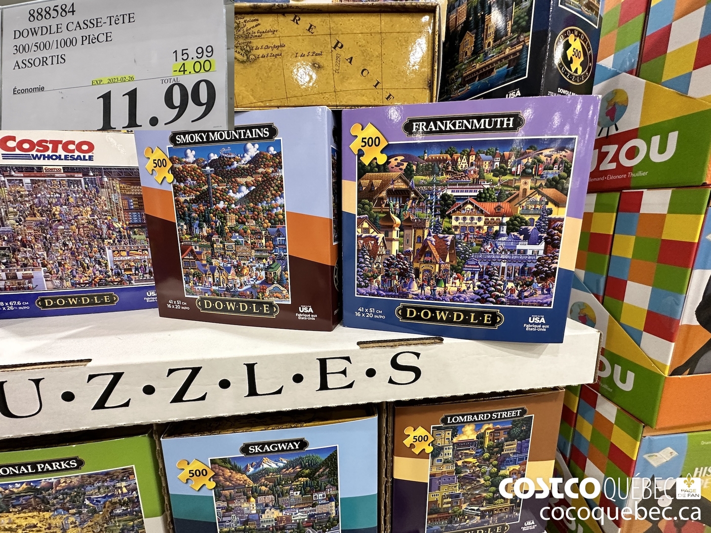 885884 DOWDLE CASSE-TETE 300/500/1000 ASSORTIS ($4.00 INSTANT SAVINGS EXPIRES ON 2023-02-26) $11.99