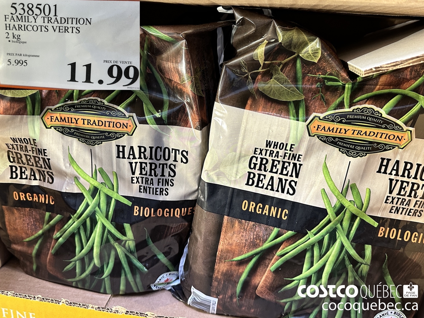 538501 FAMILY TRADITION HARICOTS VERTS $11.99