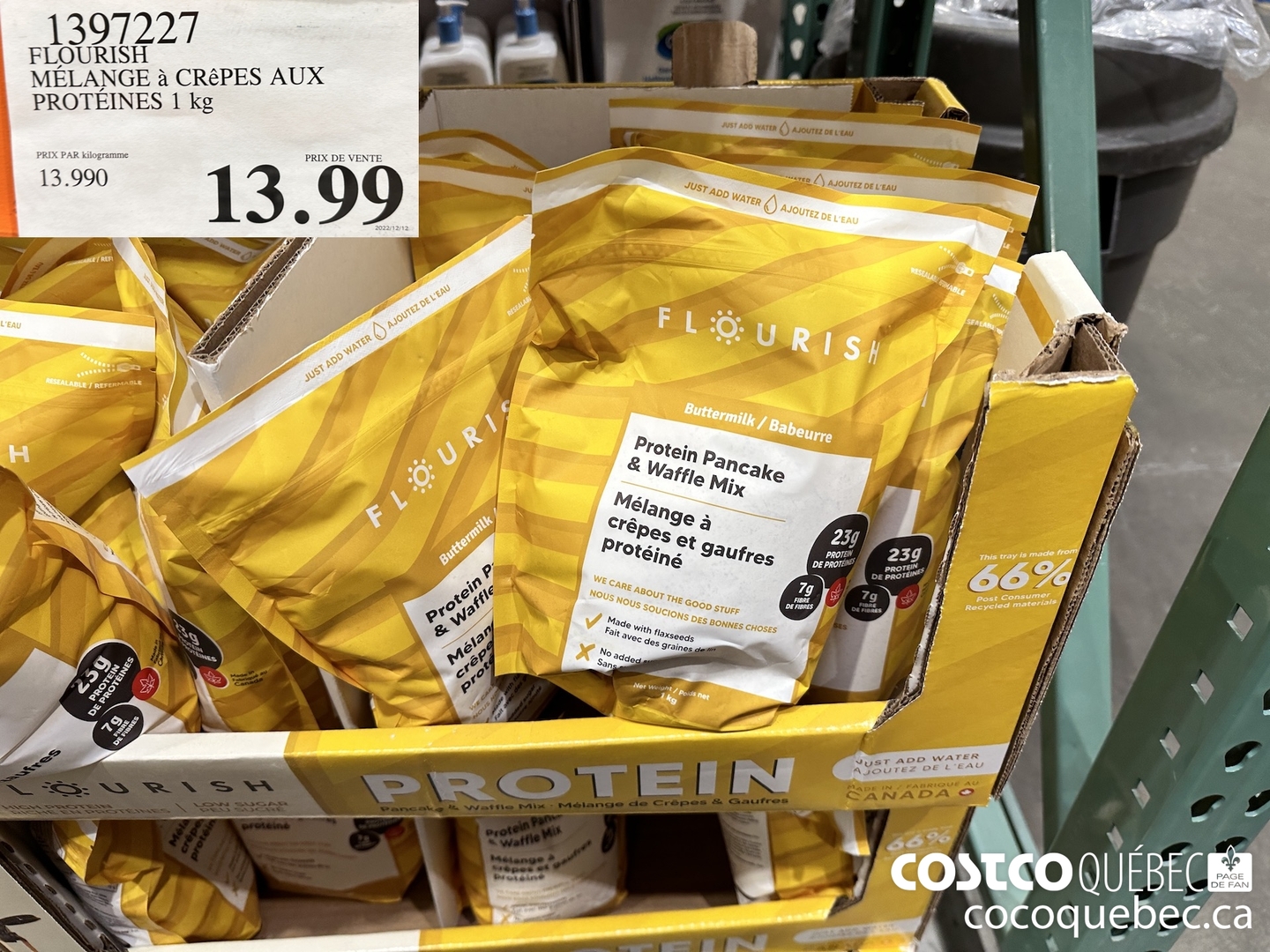 1397227 FLOURISH MELANGE a CREPES AUX PROTEINES 1 kg PRIX DE VENTE  $13.99