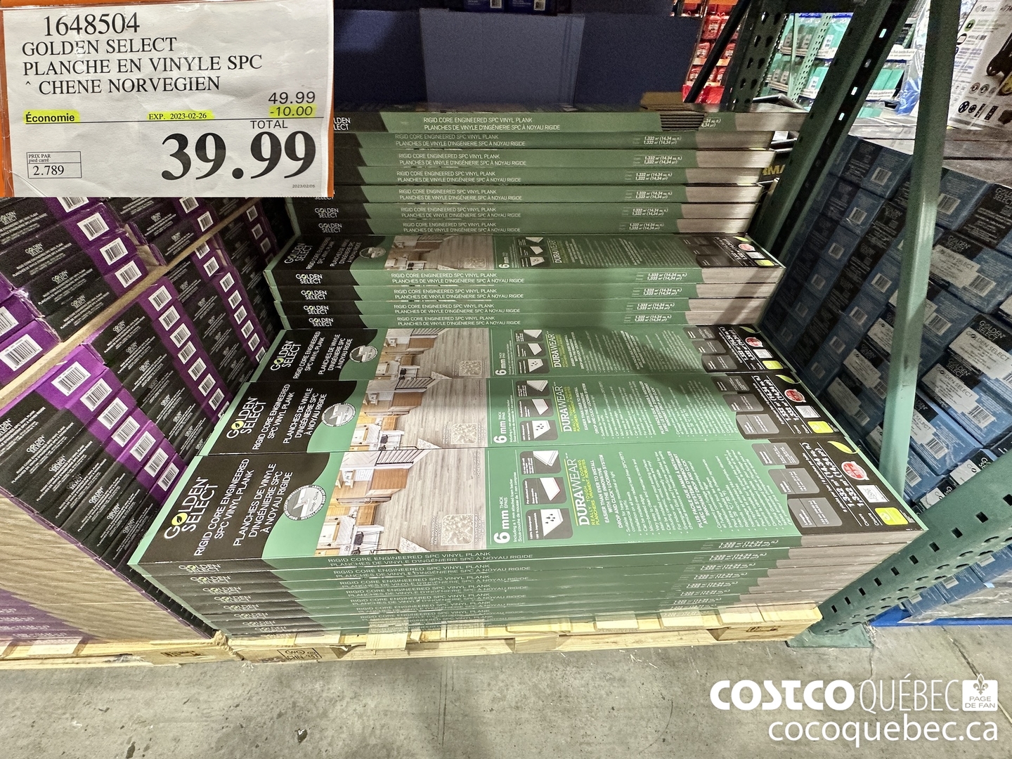 1648504 GOLDEN SELECT PLANCHE EN VINYLE SPC CHENE NORVEGIEN  ($10.00 INSTANT SAVINGS EXPIRES ON 2023-02-26) $39.99