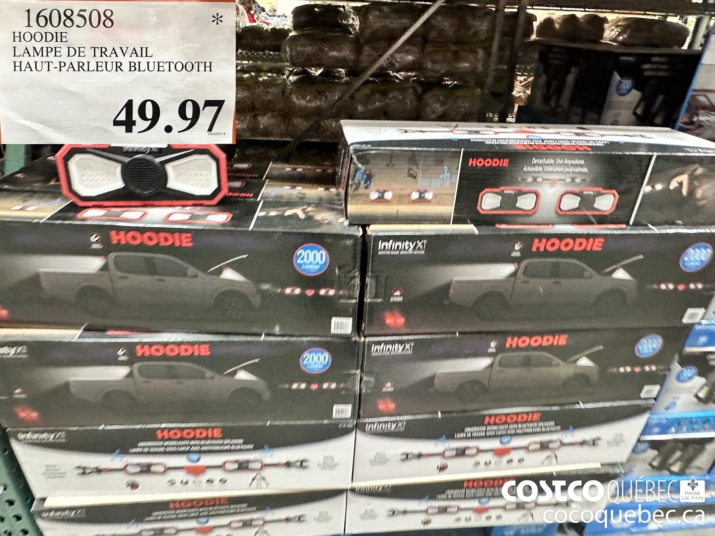 1608508 HOODIE LAMPE DE TRAVAIL HAUT-PARLEUR BLUETOOTH $49.97