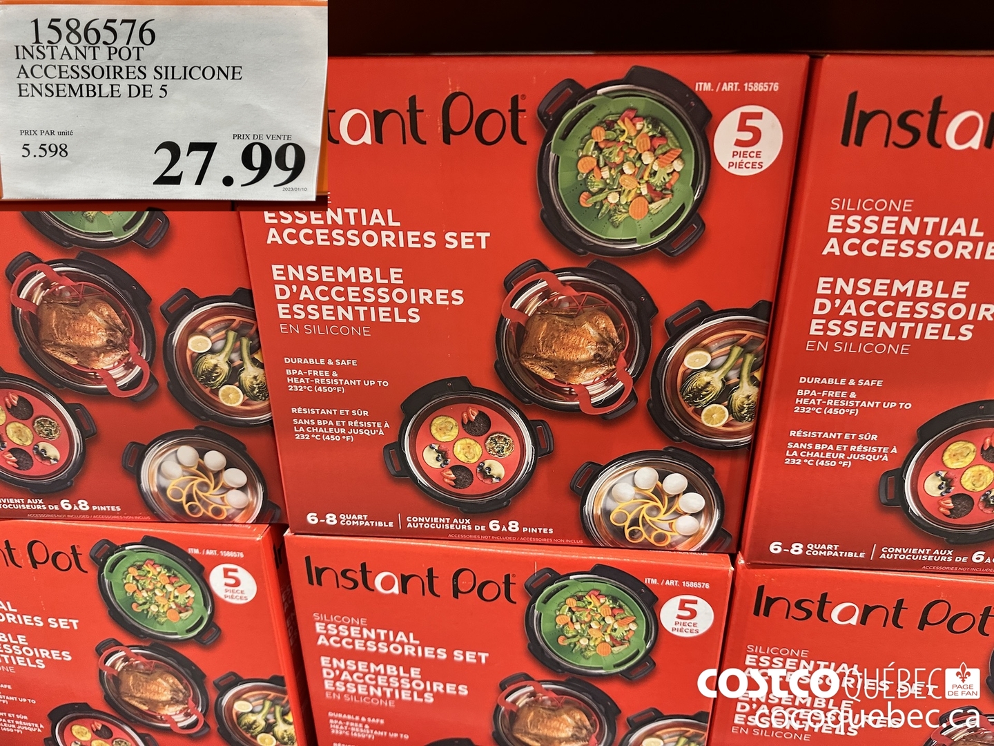 1586576 INSTANT POT ACCESSOIRES SILICONE ENSEMBLE DE 5  $27.99