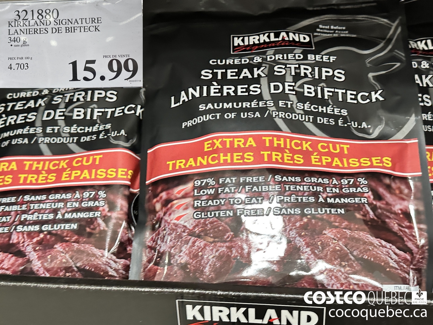 321880 KIRKLAND SIGNATURE LANIERES DE BIFTECK $15.99