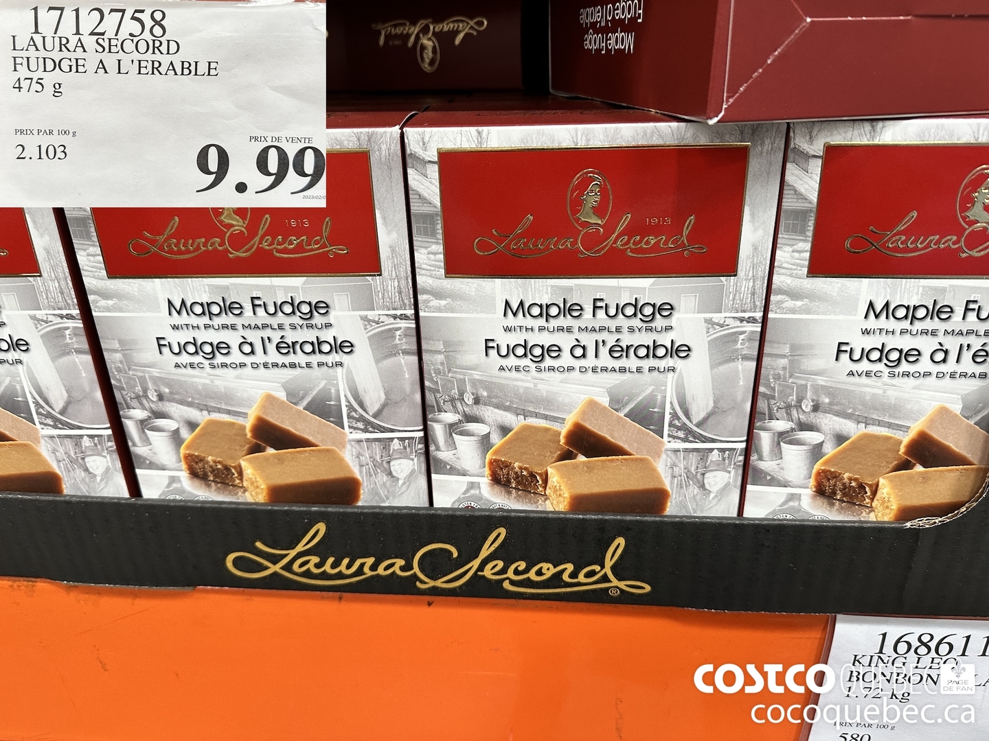 1712758 LAURA SECORD FUDGE A L'ERABLE 475 G  $9.99