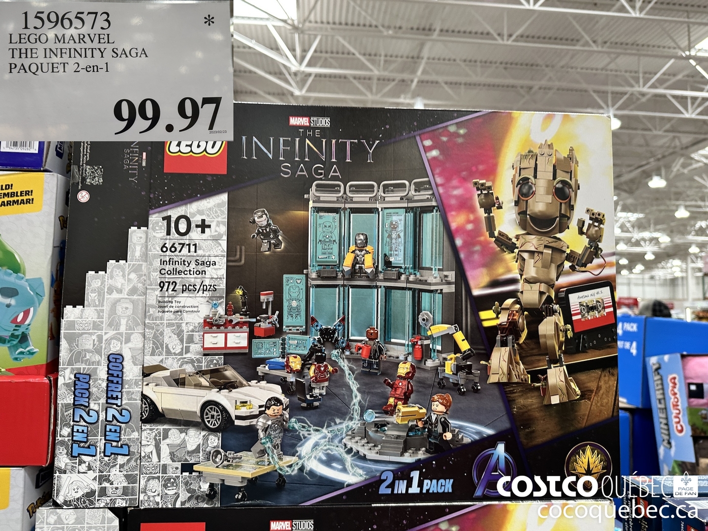 1596573 LEGO MARVEL THE INFINITY SAGA PAQUET 2-en-1 $99.97