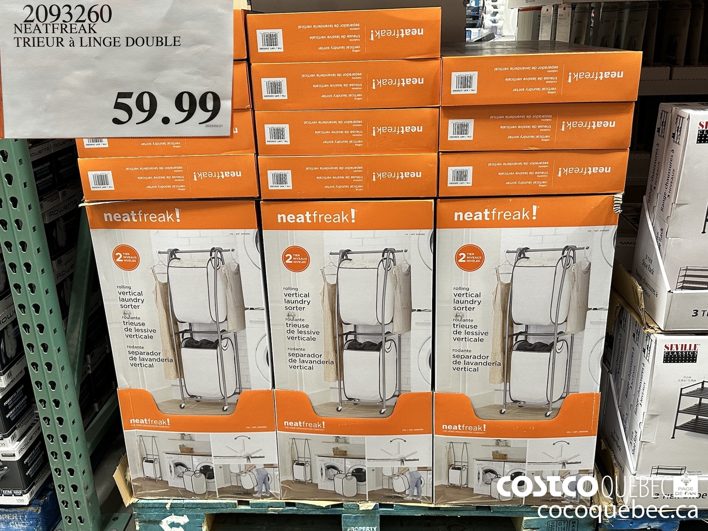 2093260 NEATFREAK TRIEUR a LINGE DOUBLE  $59.99