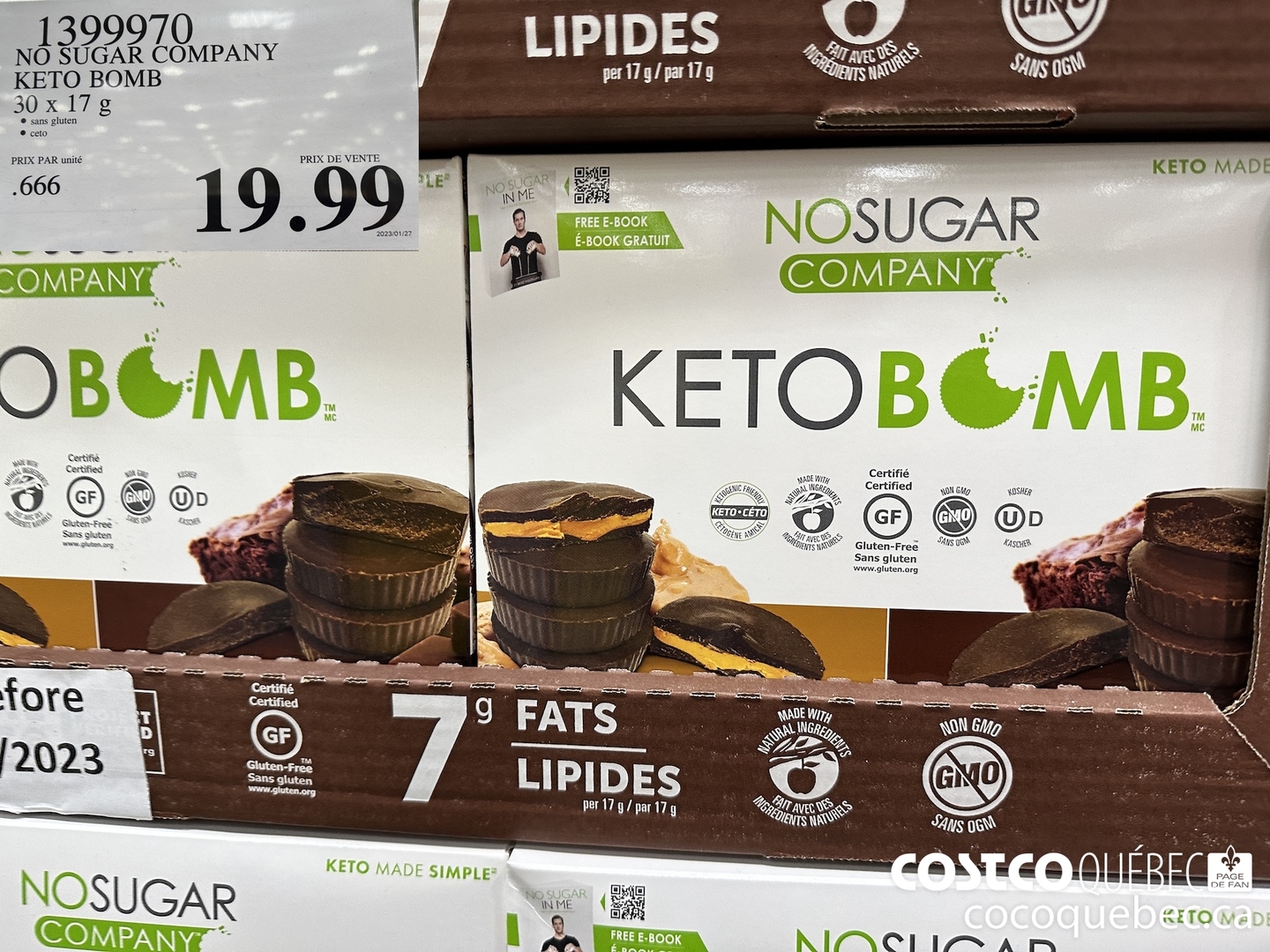 1399970 NO SUGAR COMPANY KETO BOMB  $19.99