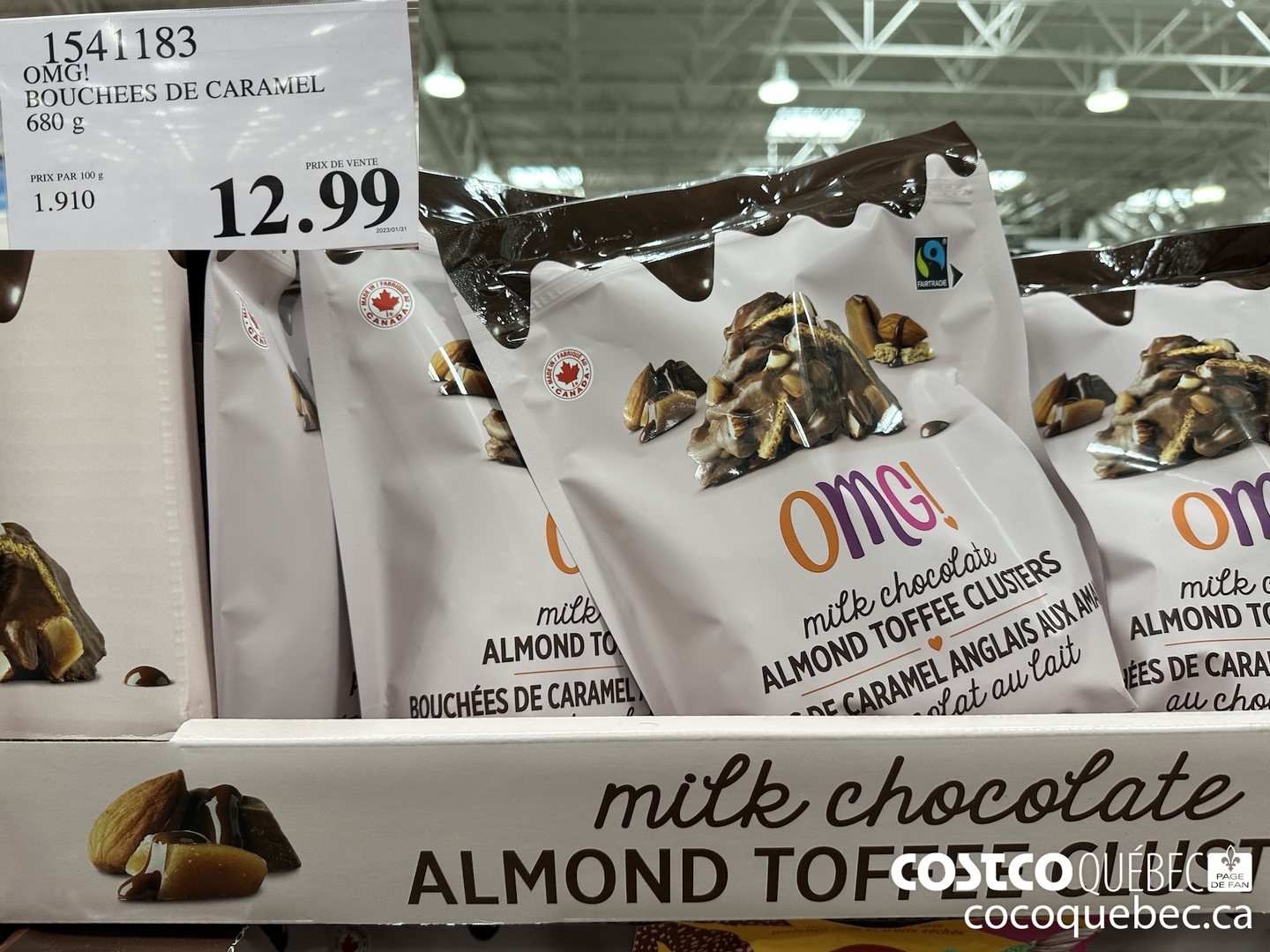 1541183 OMG! BOUCHEES DE CARAMEL 680 g $12.99