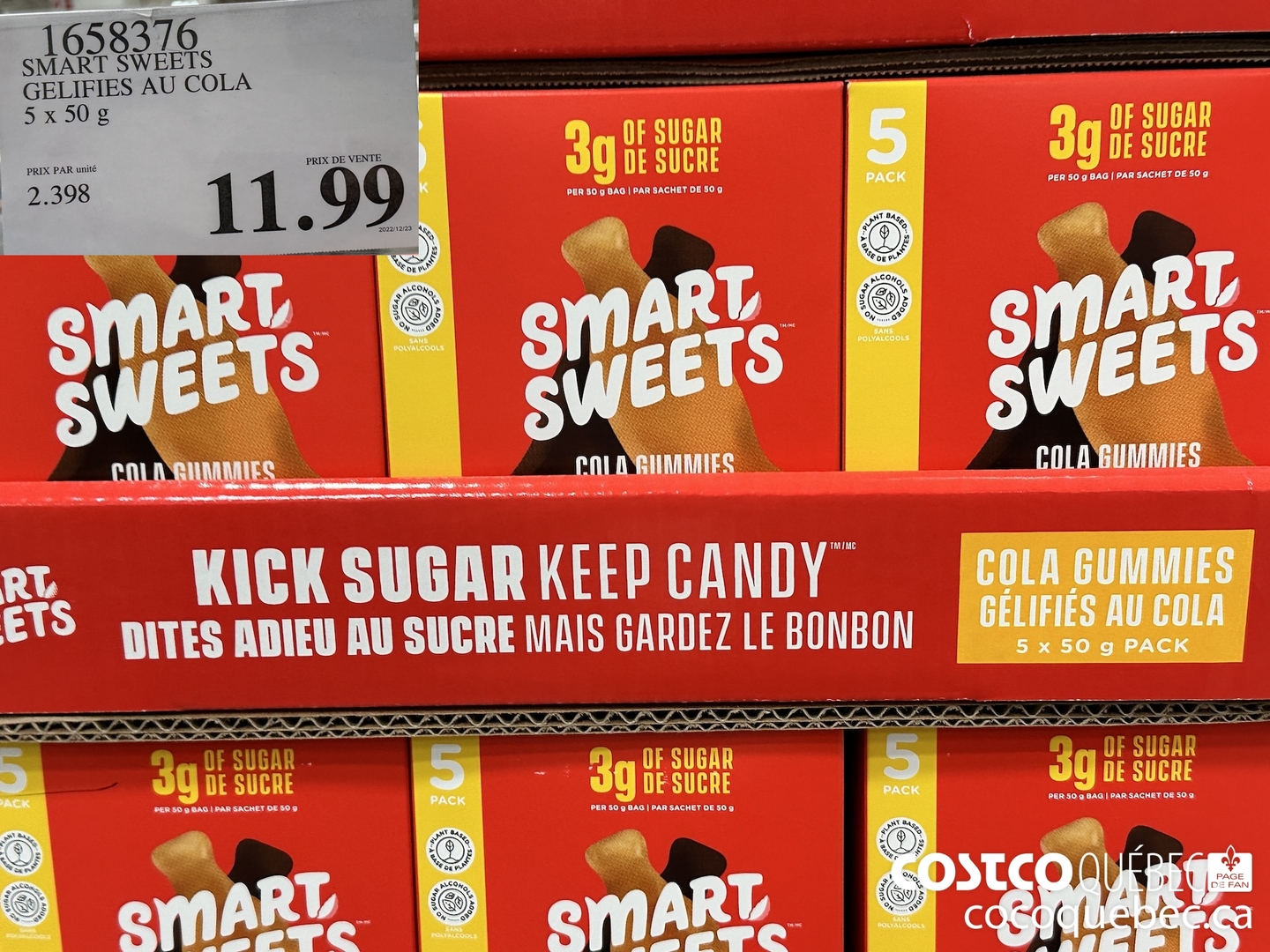 1658376 SMART SWEETS GELIFIES AU COLA 5 x 50 G $11.99