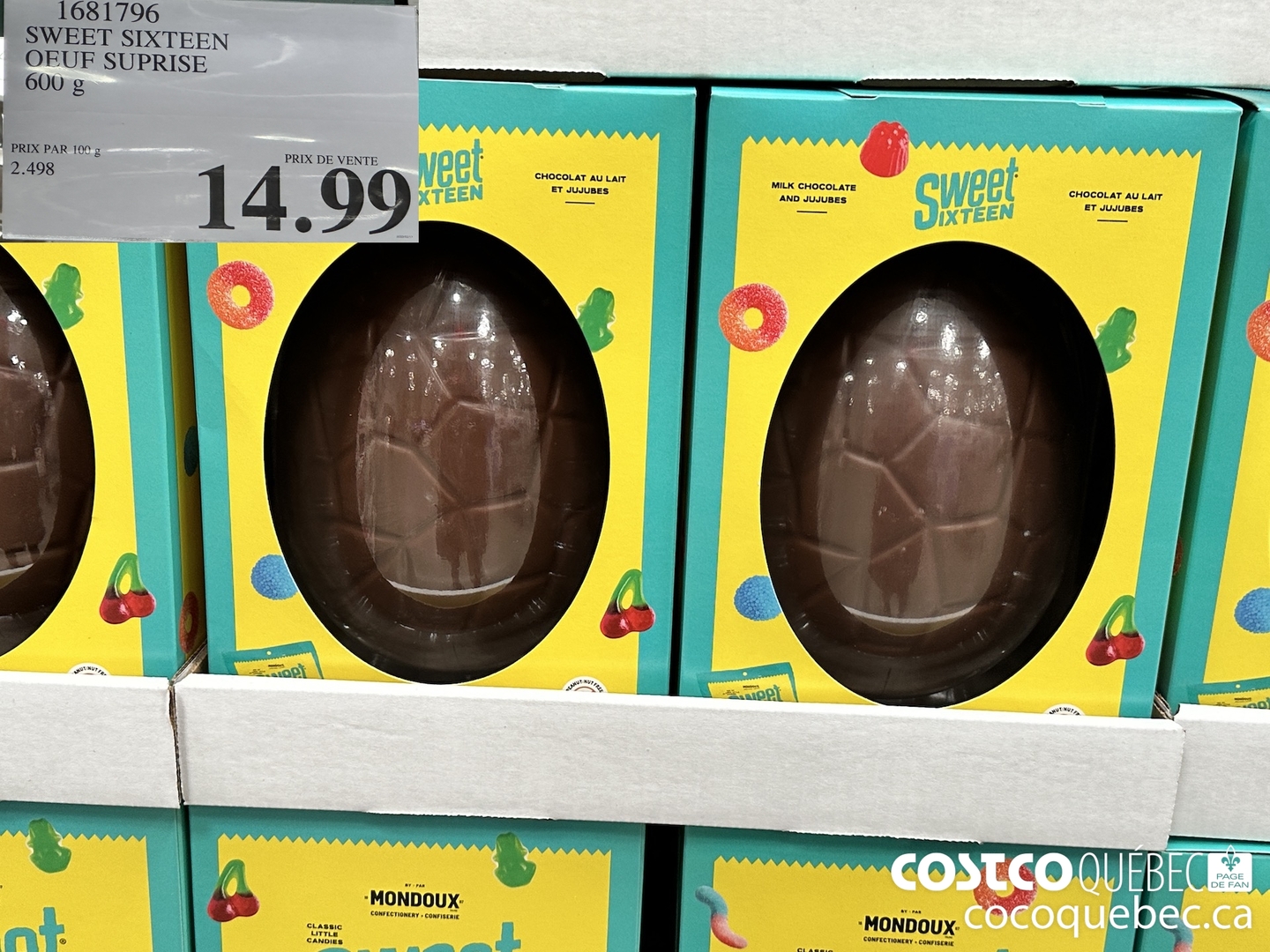 1681796 SWEET SIXTEEN OFEUF SUPRISE 600g  $14.99