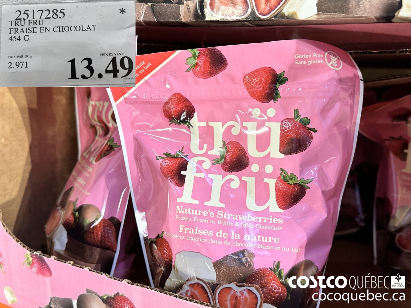 2517285 TRU FRU FRAISE EN CHOCOLAT 454 G  $13.49