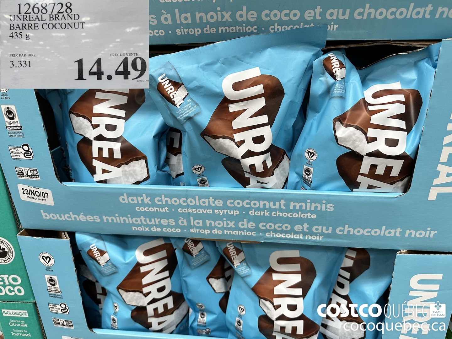 1268728 UNREAL BRAND BARRE COCONUT 435 G $14.49