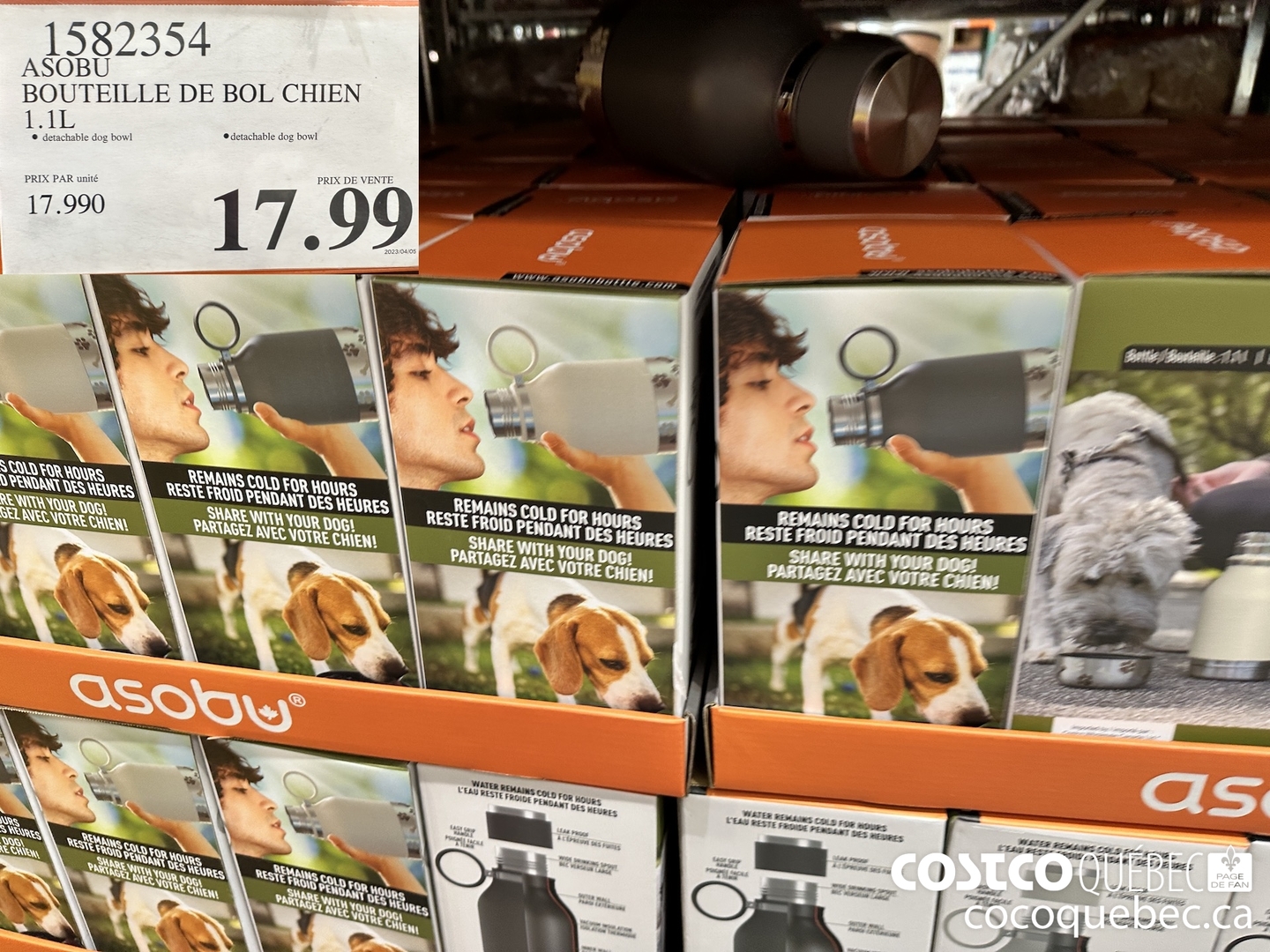 1582354 ASOBU BOUTEILLE DE BOL CHIEN  $17.99