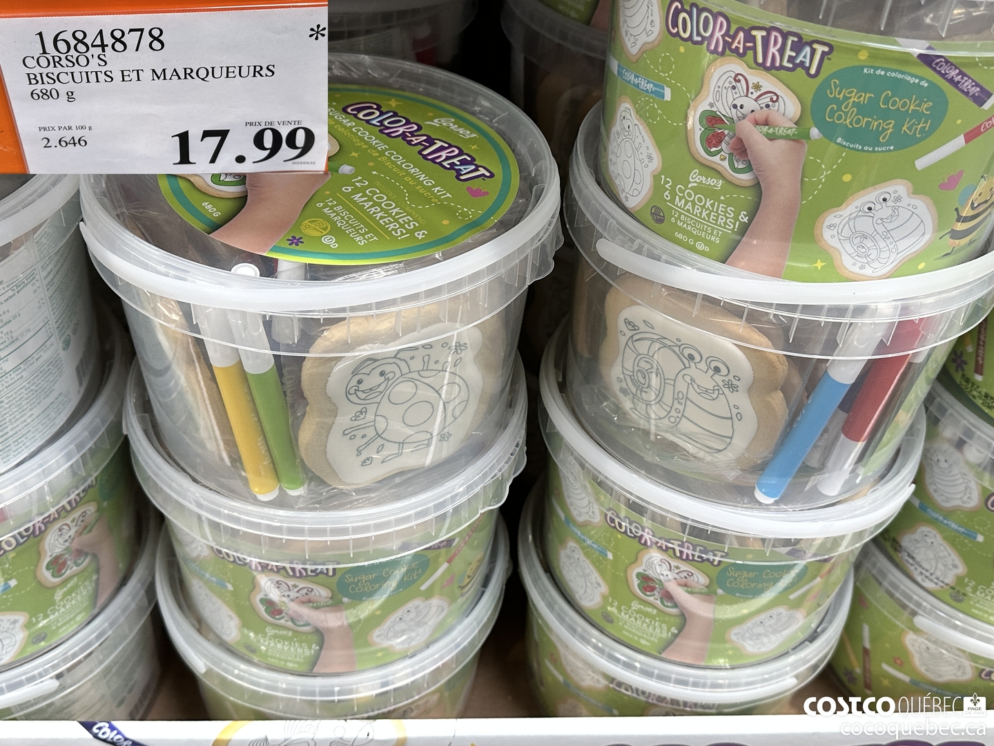 1684878 BISCUITS ET MARQUEURS 680 g  $17.99