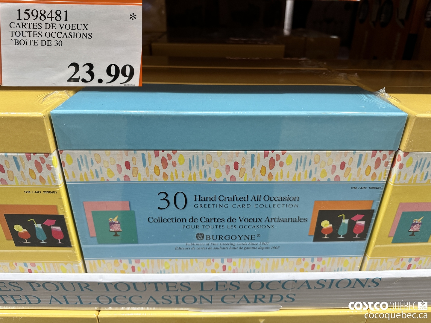 1598481 CARTES DE VOEUX TOUTES OCCASIONS BOITE DE 30  $23.99