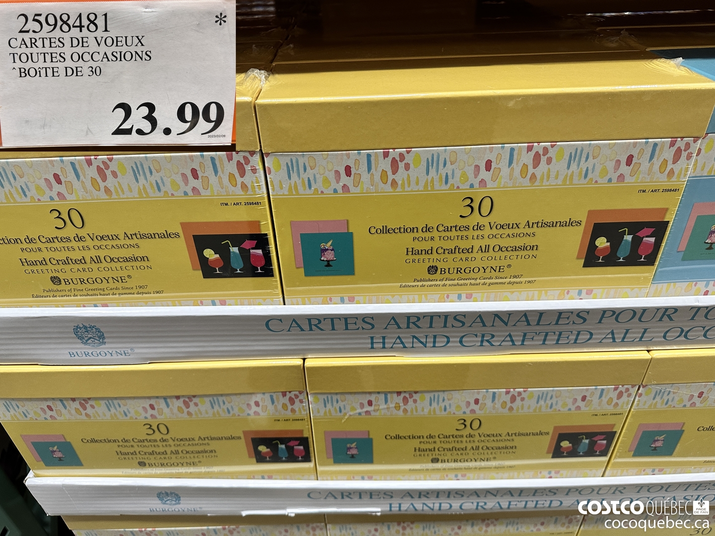 2598481 CARTES DE VOEUX TOUTES OCCASIONS BOITE DE 30 $23.99